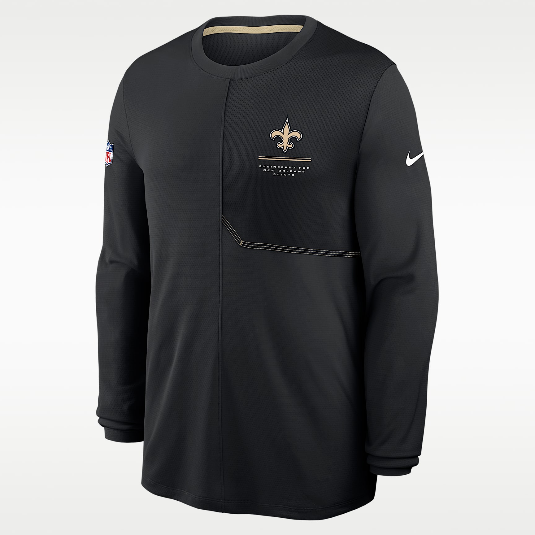New Orleans Saints Sideline Coach Men's Nike Dri-FIT NFL Long-Sleeve Top