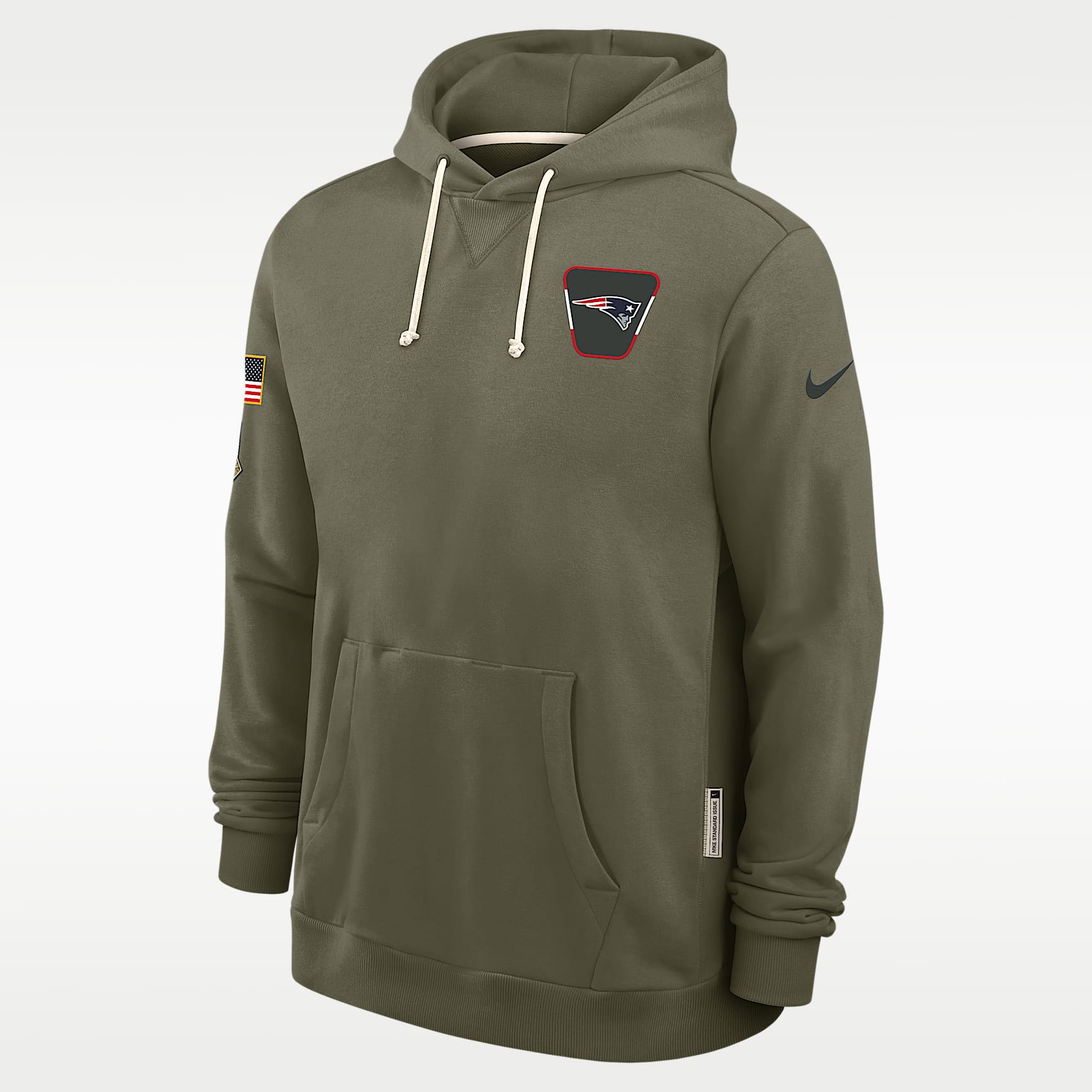 New England Patriots Salute to Service Sideline Dominant Force Men's Nike Dri-FIT NFL Pullover Hoodie
