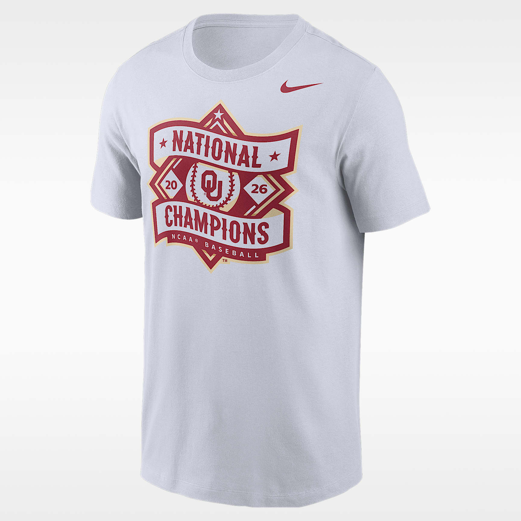 Oklahoma 2026 NCAA Baseball College World Series National Champions Official Logo Men's Nike College T-Shirt