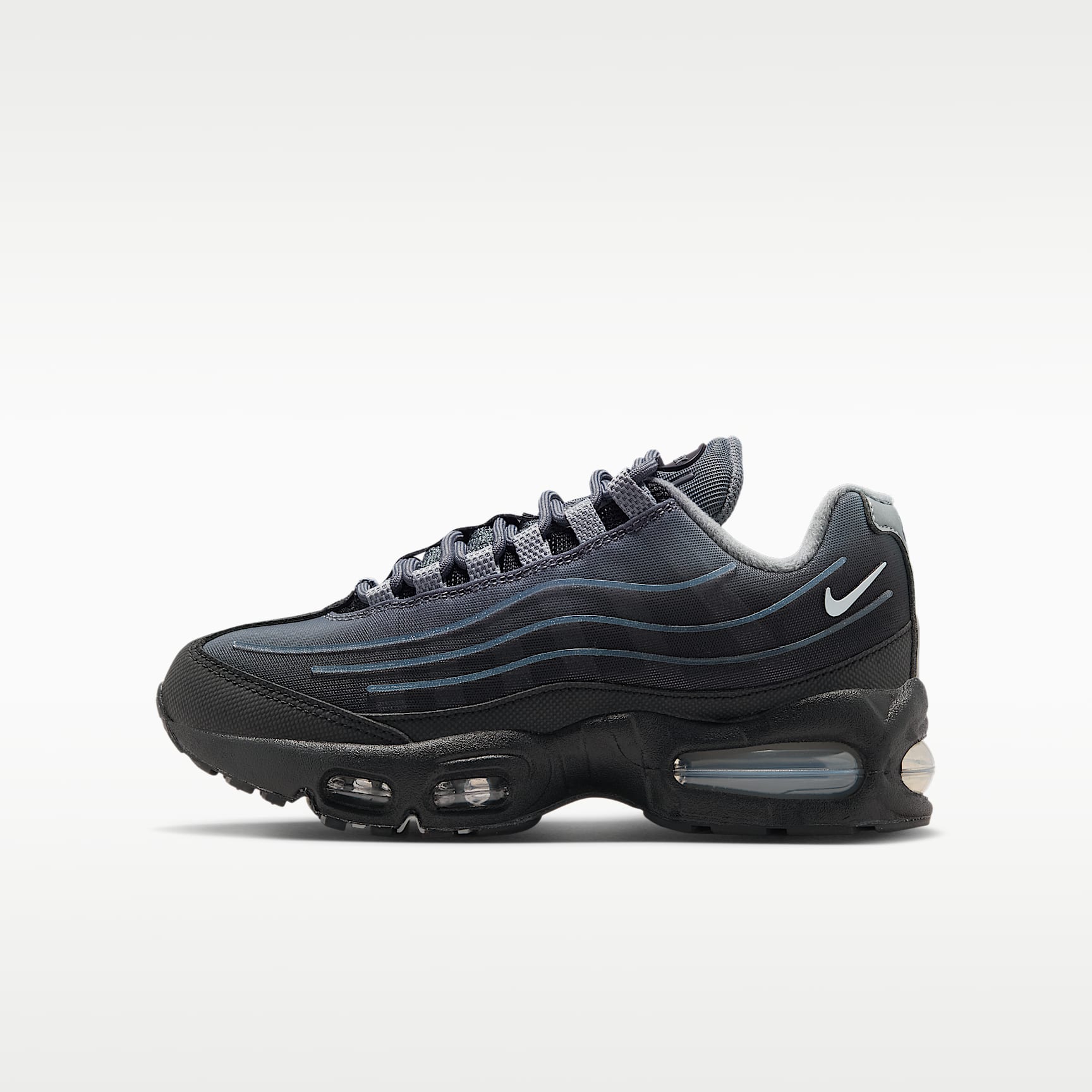 NIKE AIR MAX 95 BIG BUBBLE BLACK/BLACK-PHANTOM-LT SMOKE GREY 