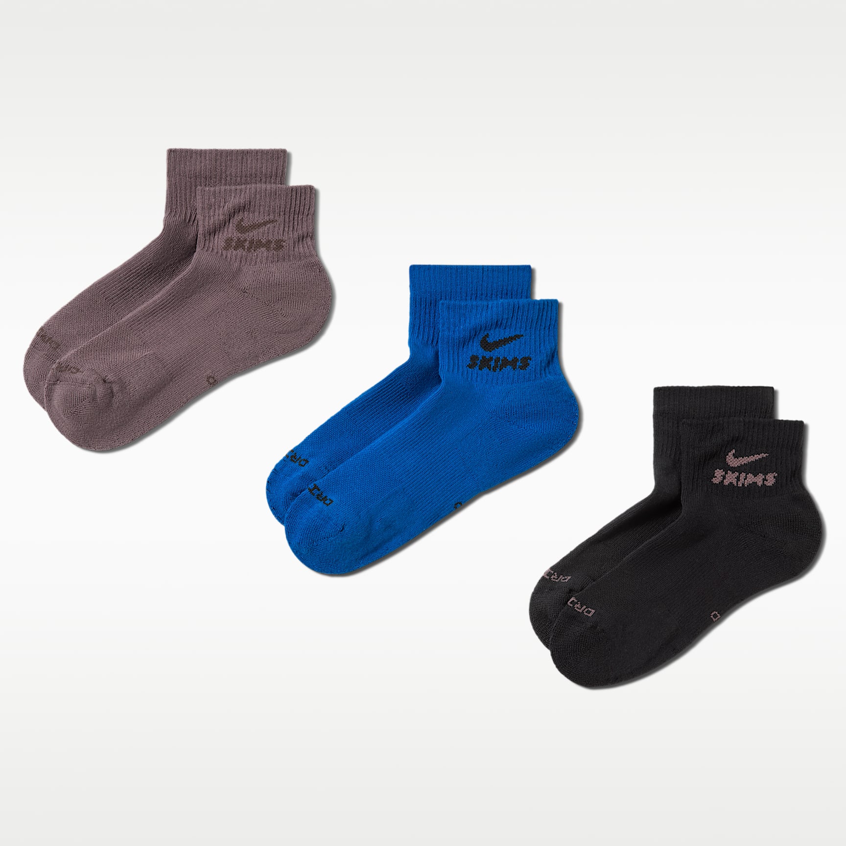 NikeSKIMS Dri-FIT quartersokken (3 paar)