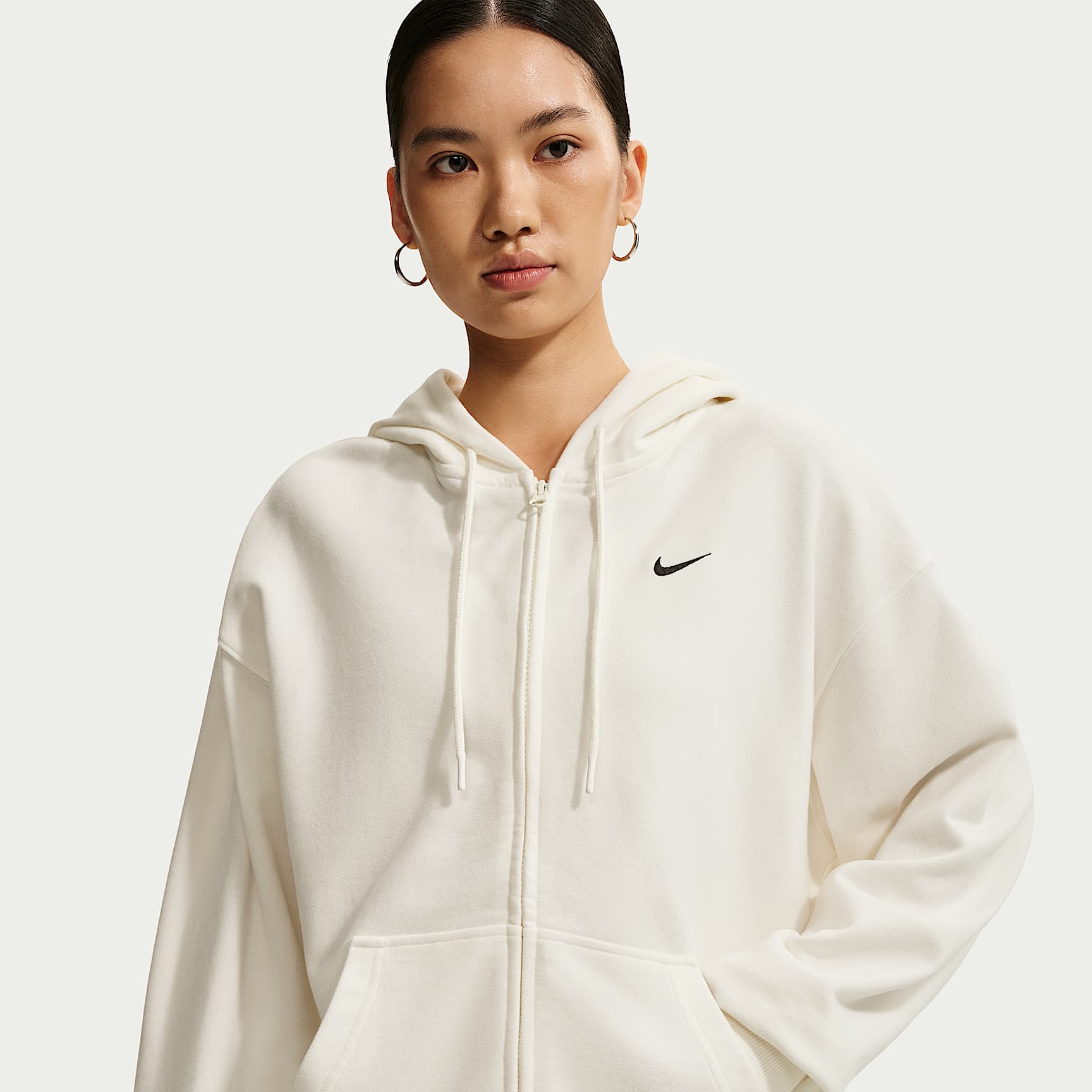 Nike Studio Fleece Lightweight Women's Oversized Full-Zip Hoodie
