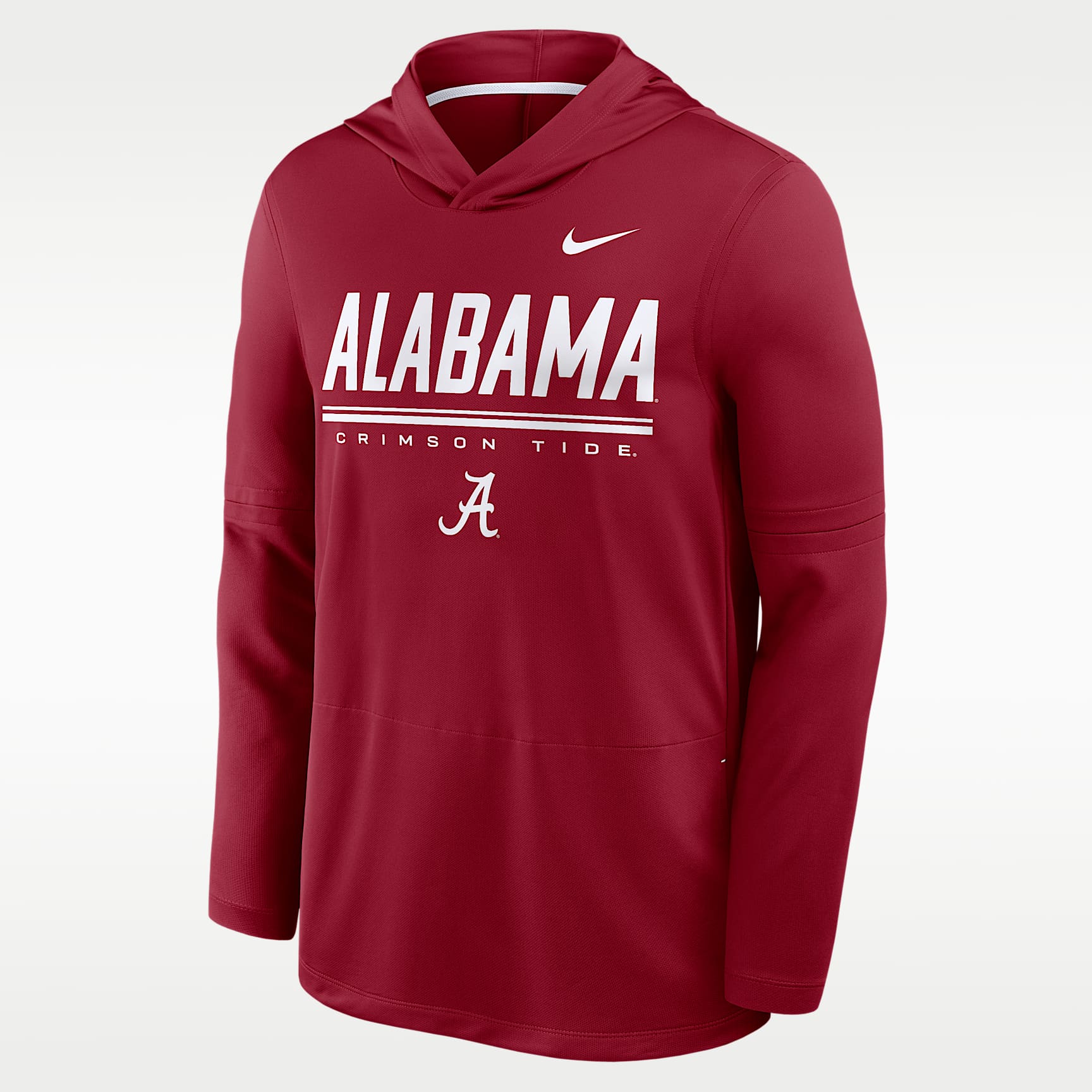 Playera de manga larga universitaria Nike Dri-FIT con gorro para hombre Alabama Sideline