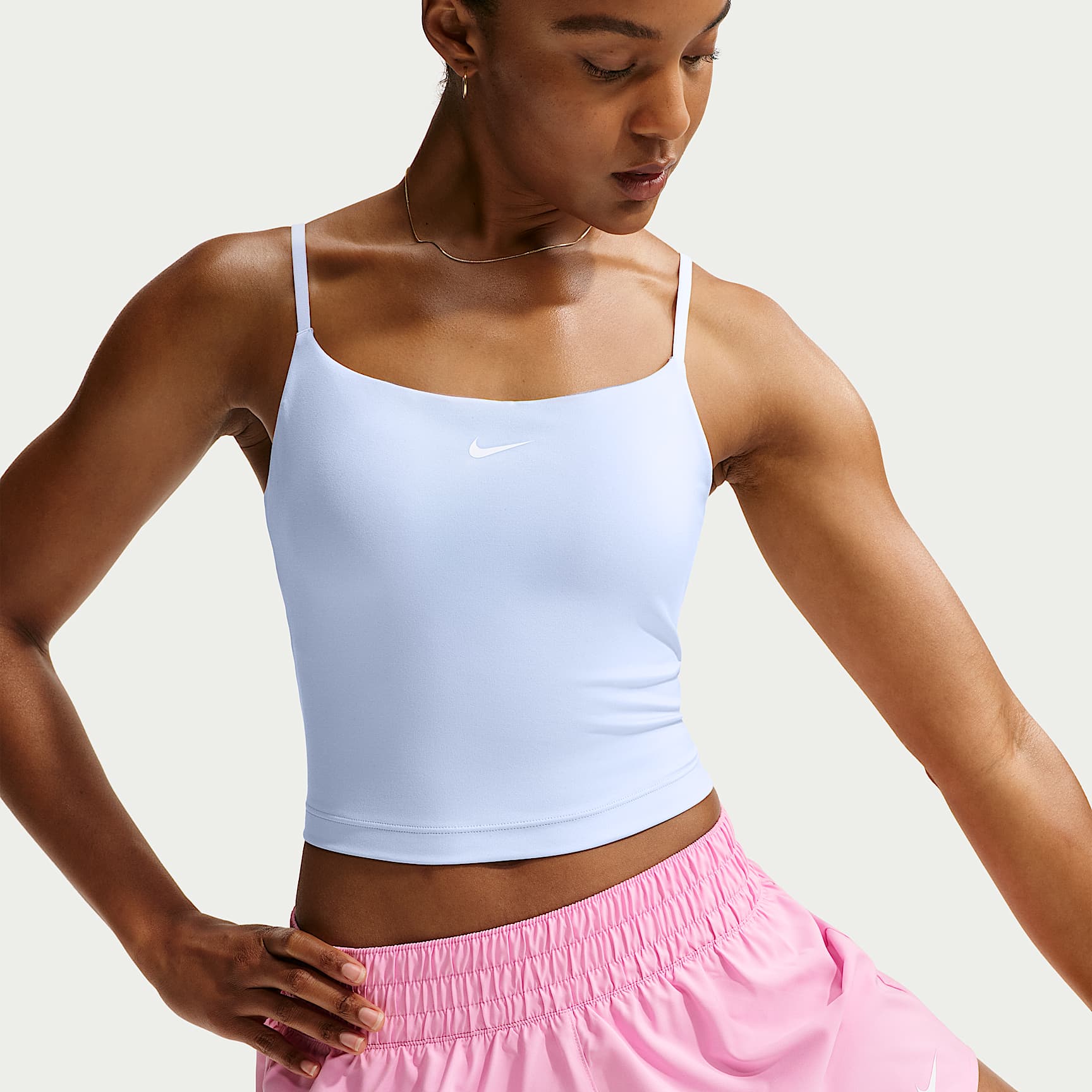 Nike One justerbar sports-BH-singlet med innlegg og middels støtte til dame