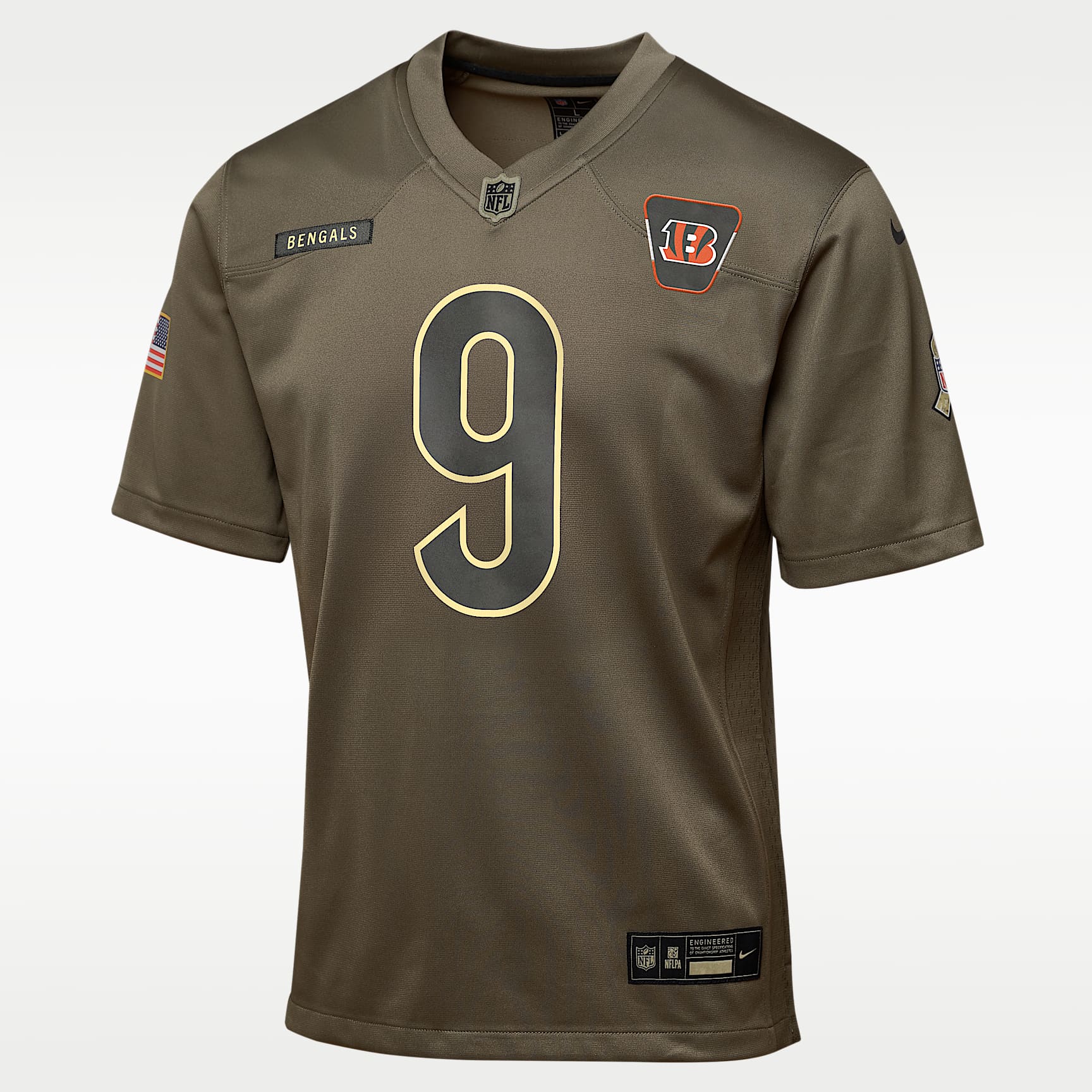 Joe Burrow Cincinnati Bengals Salute to Service Big Kids’ Nike NFL Game Jersey