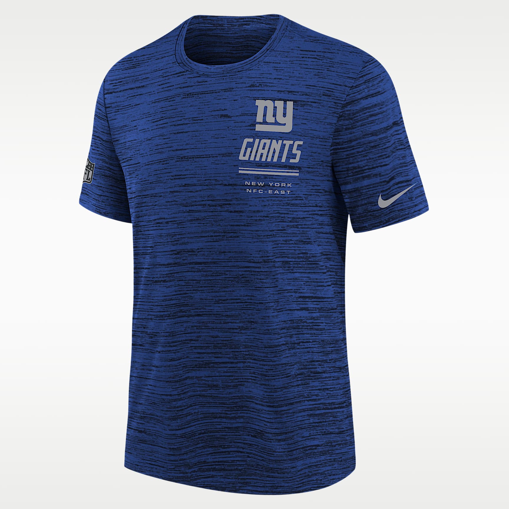 Playera Nike Dri-FIT de la NFL para niños talla grande New York Giants Sideline Team Issue Velocity