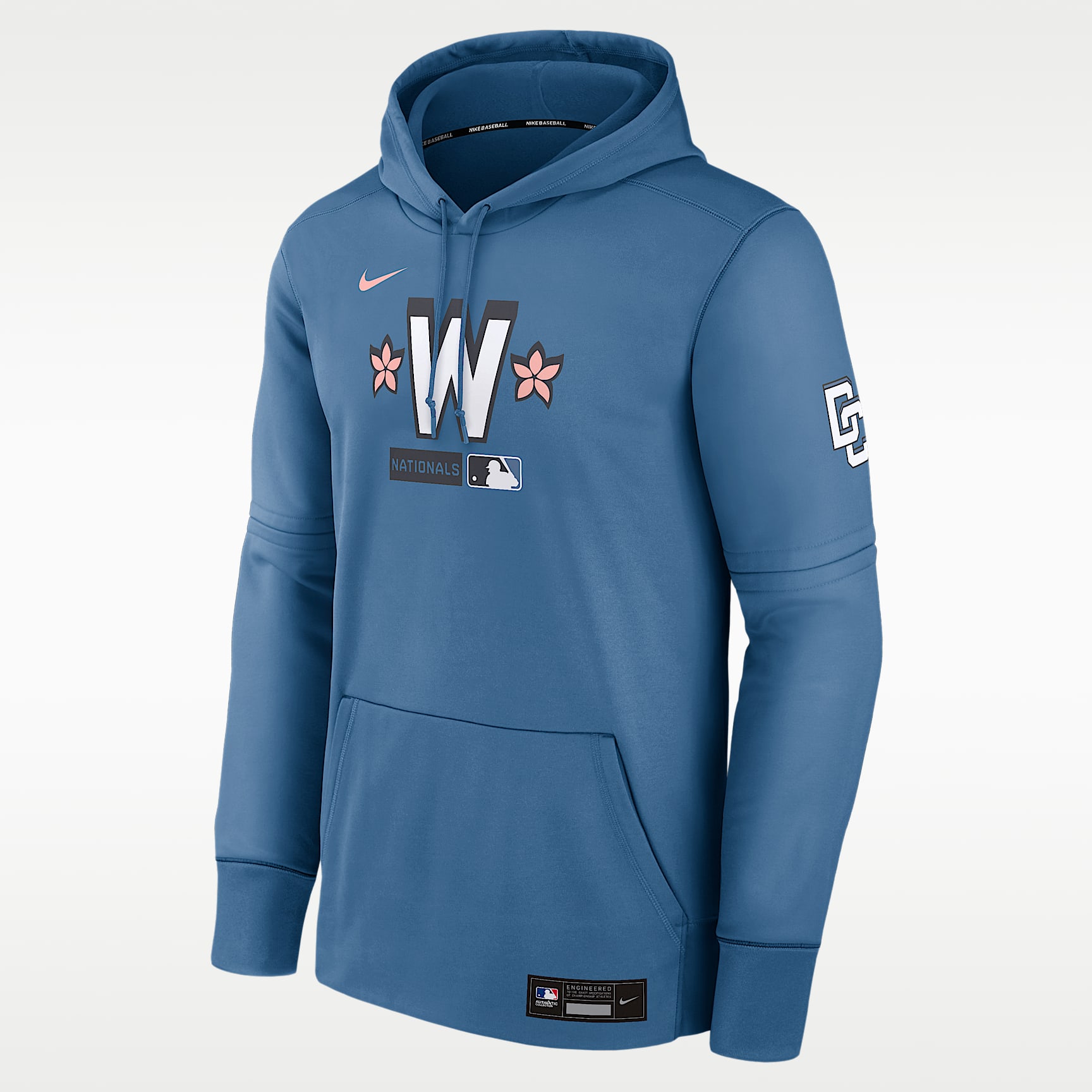 Washington Nationals Authentic Collection City Connect Men's Nike Therma MLB Pullover Hoodie
