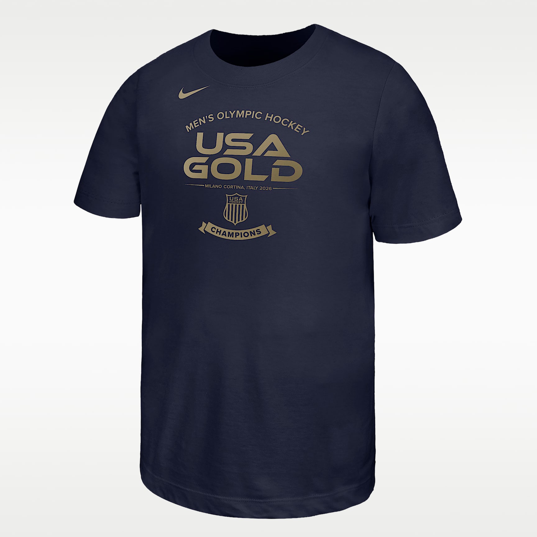 Nike USA Olympic Team 2026 "Gold Medal" Big Kids' Cotton Short-Sleeve T-Shirt