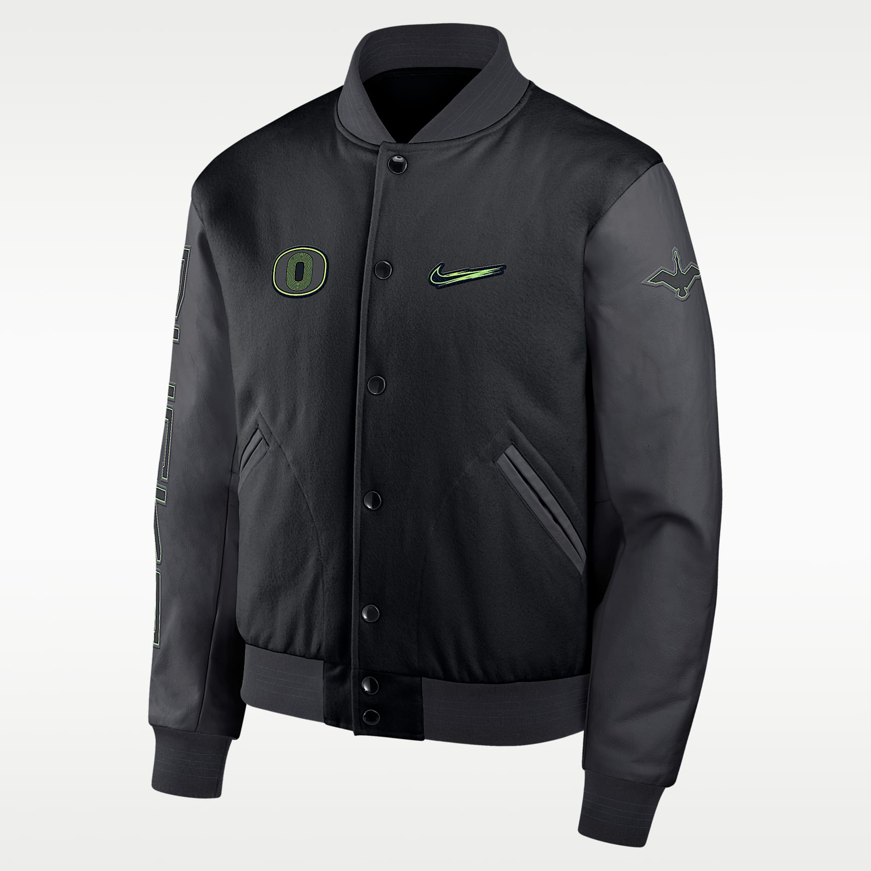 Oregon Origin of Speed Men's Nike College Full-Snap Varsity Jacket