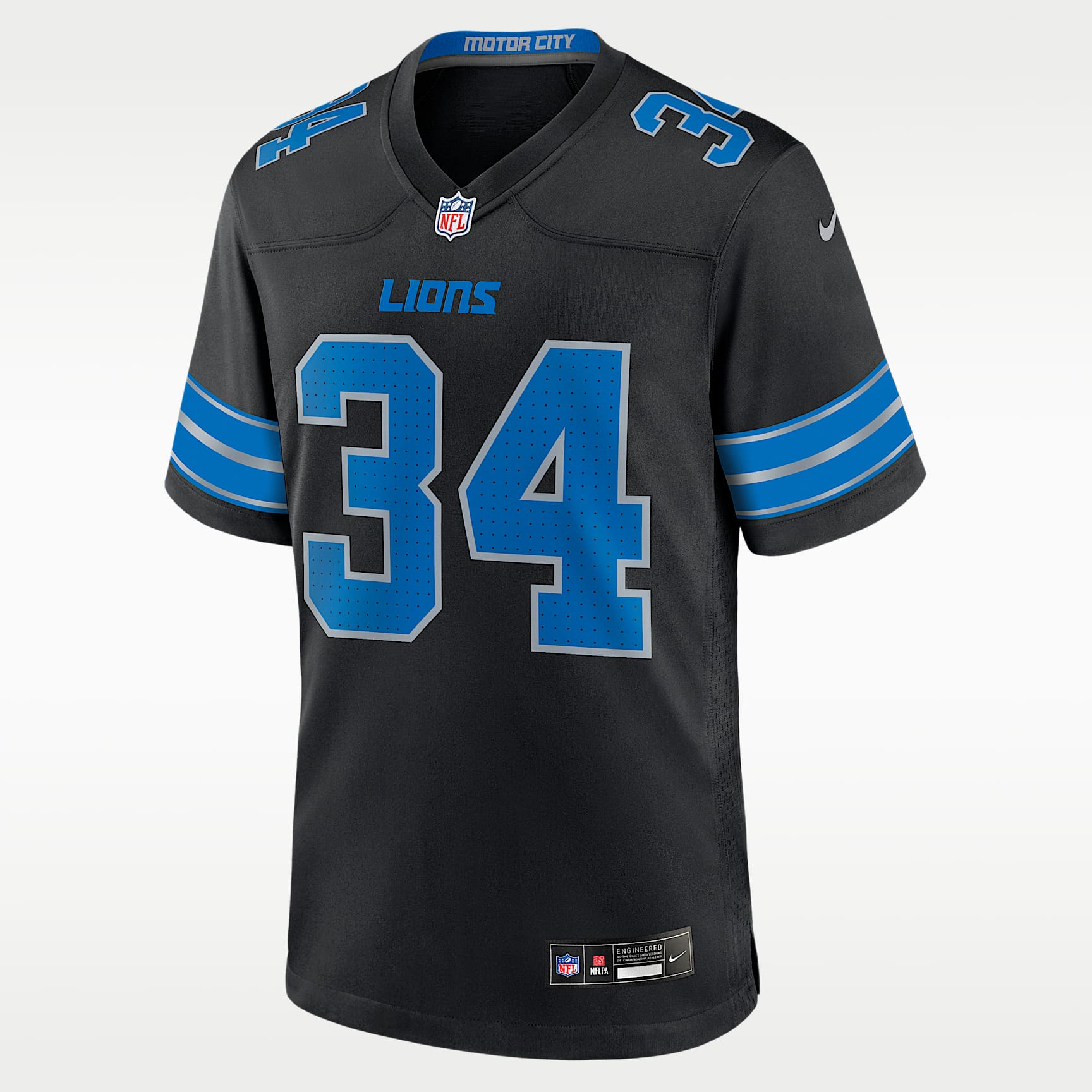 Jersey de fútbol americano Nike de la NFL Game para hombre Alex Anzalone Detroit Lions