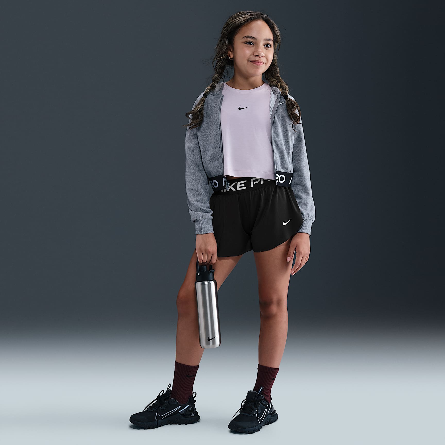 Nike Pro Big Kids' (Girls') Dri-FIT 2-in-1 Shorts