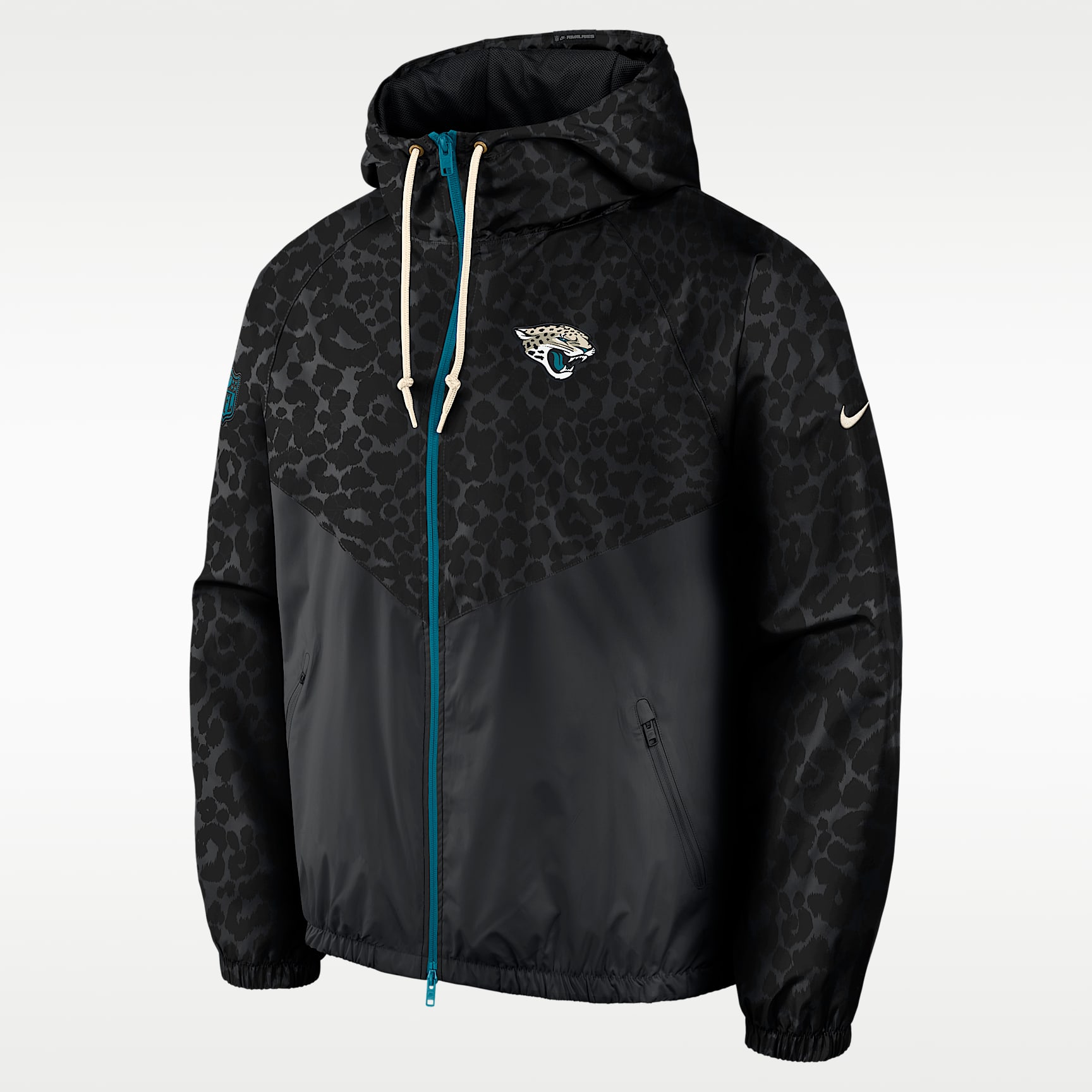 Chamarra Nike de la NFL con cierre completo para hombre Jacksonville Jaguars Rivalries Collection Windrunner