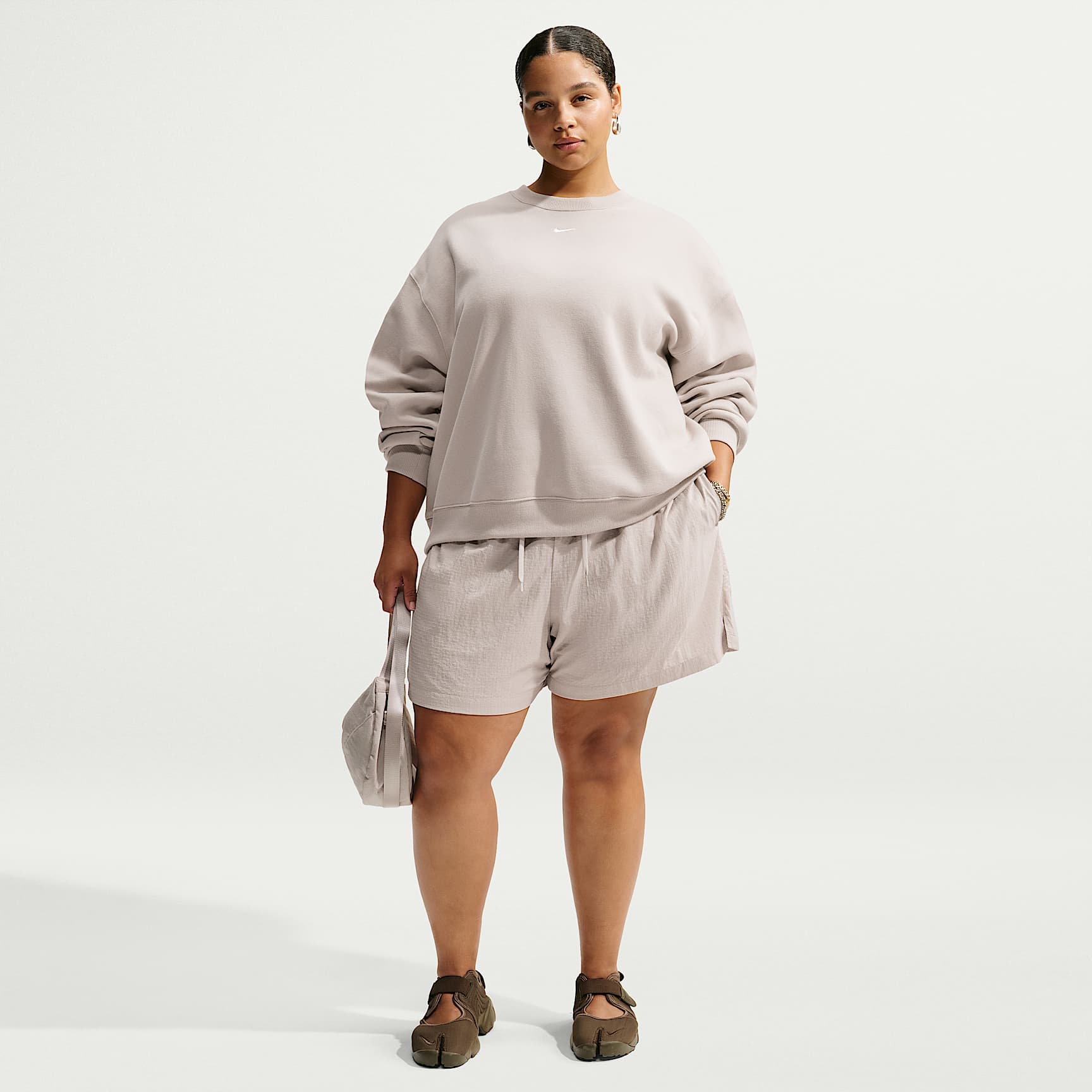 Shorts holgados de tiro alto de ripstop ligero para mujer (talla grande) Nike Sportswear