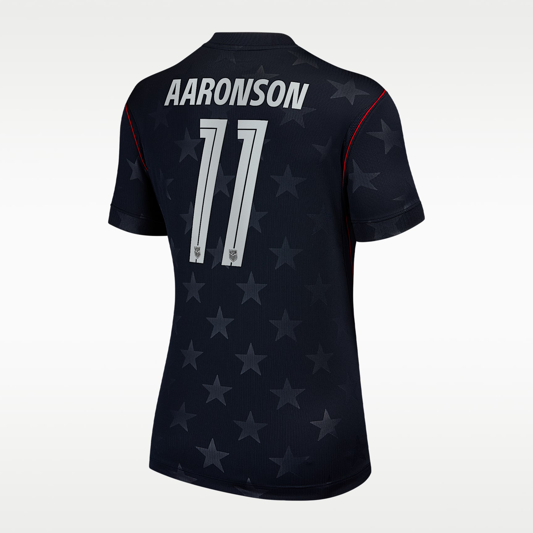 Jersey de futbol Nike Dri-FIT de Brenden Aaronson del USMNT visitante 2026 Stadium para mujer