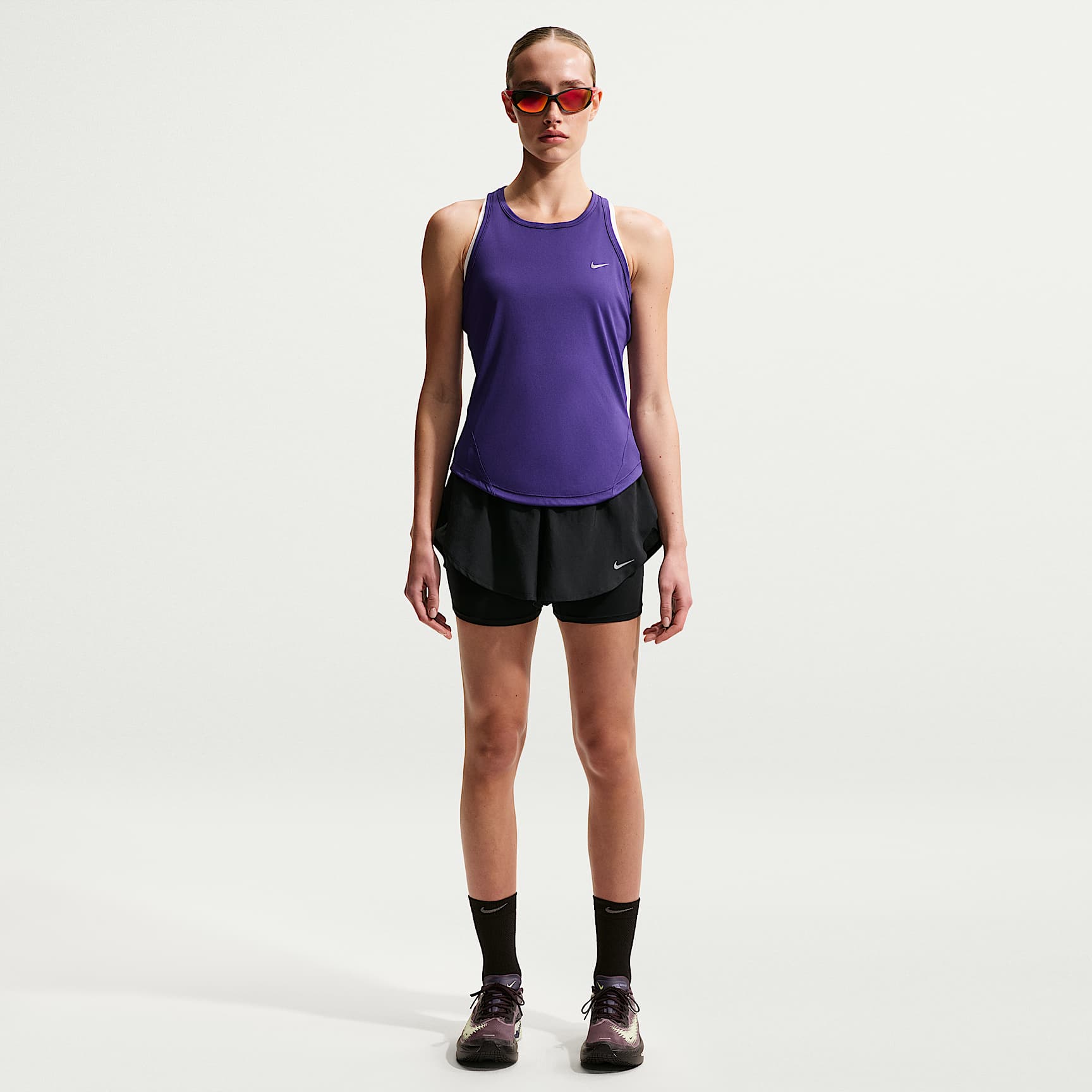 Nike Flow Women's Dri-FIT High-Waisted 2-in-1 Running Shorts