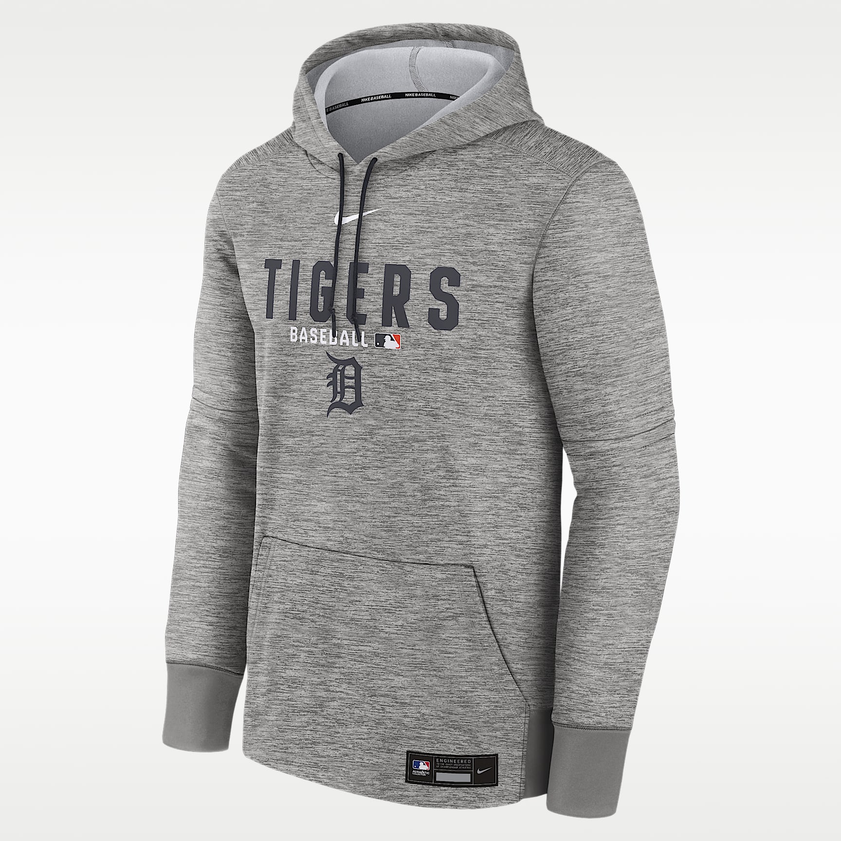 Detroit Tigers Authentic Collection Men's Nike Therma MLB Pullover Hoodie