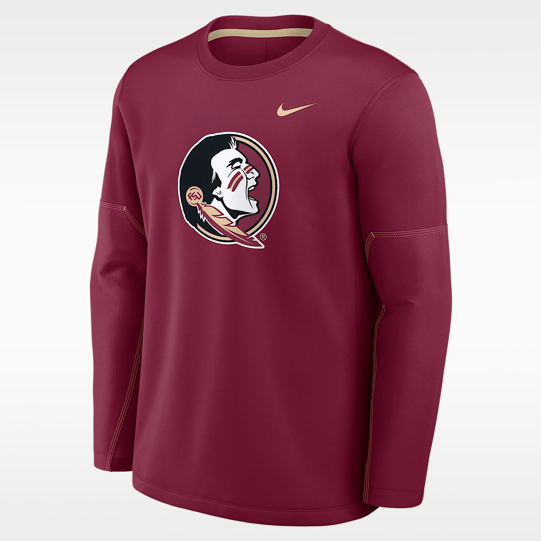 Florida State Sideline Coaches Men's Nike Therma-FIT College Long-Sleeve T-Shirt