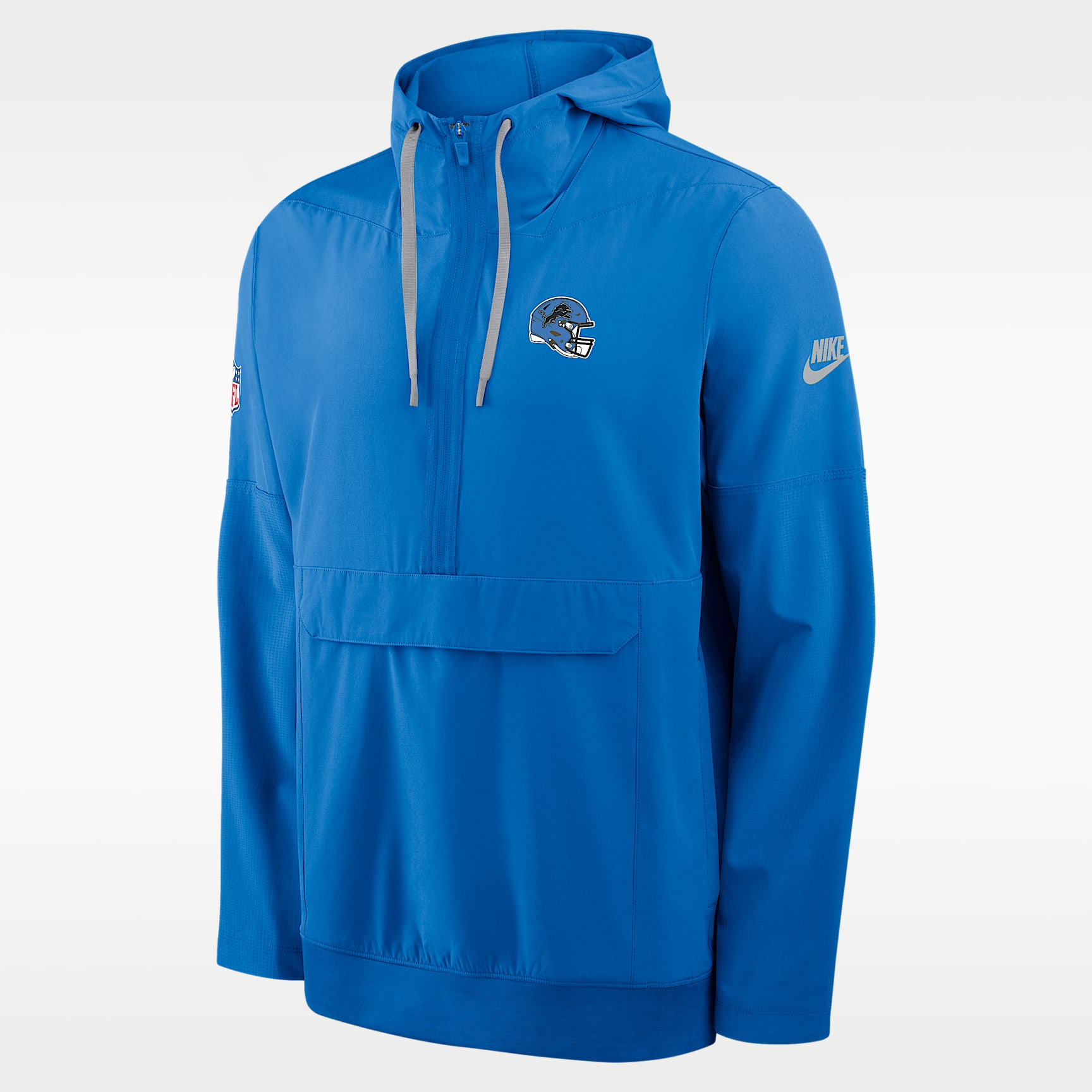 Chamarra Nike de la NFL de medio cierre con gorro para hombre Detroit Lions Alt Anorak