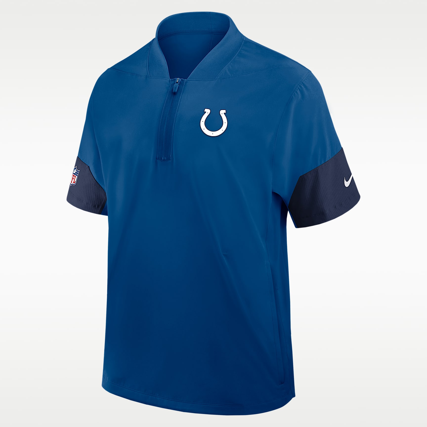 Indianapolis Colts Sideline Coach Men's Nike NFL 1/2-Zip Short-Sleeve Jacket