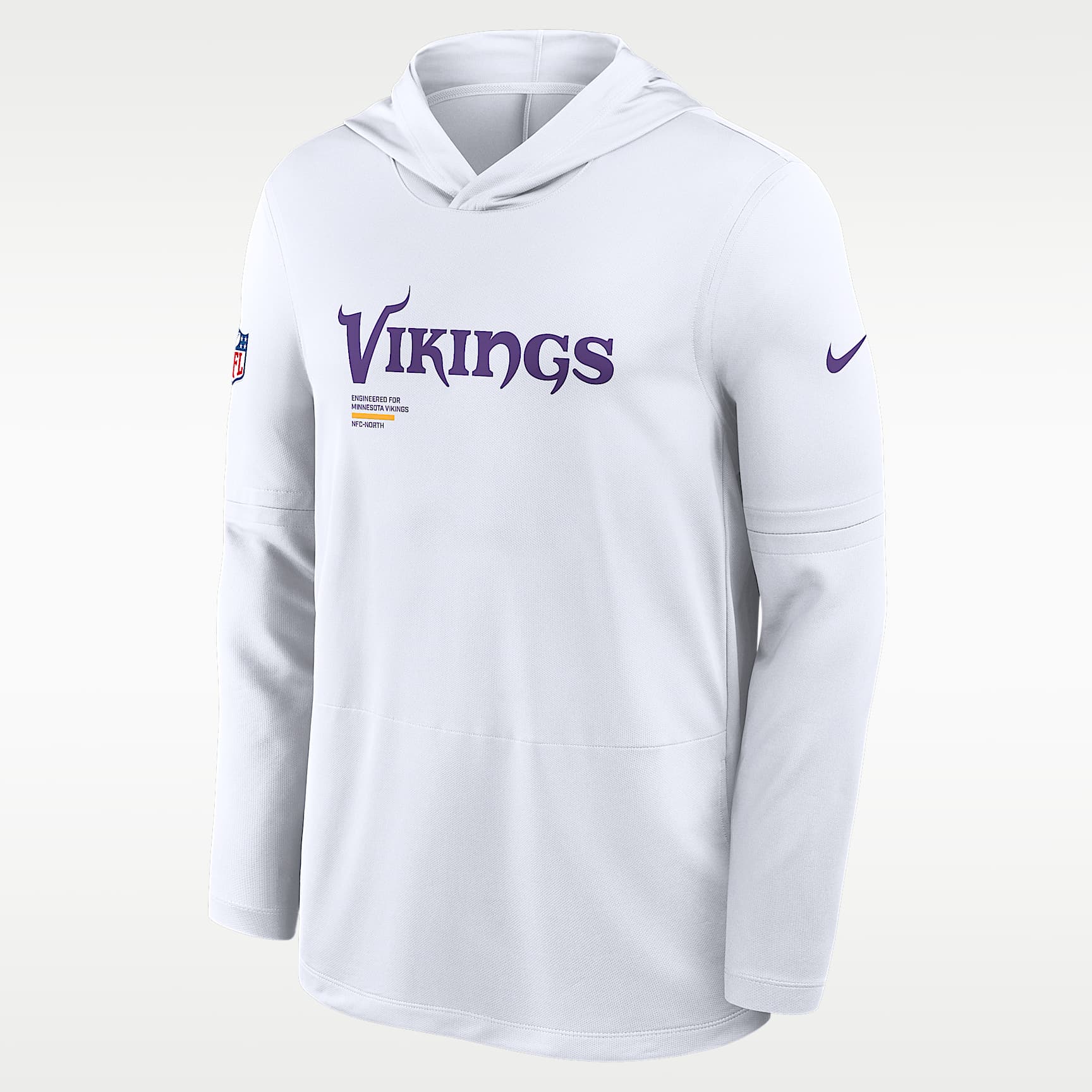 Minnesota Vikings Pure Fury Sideline Men's Nike Dri-FIT NFL Long-Sleeve Hooded Top
