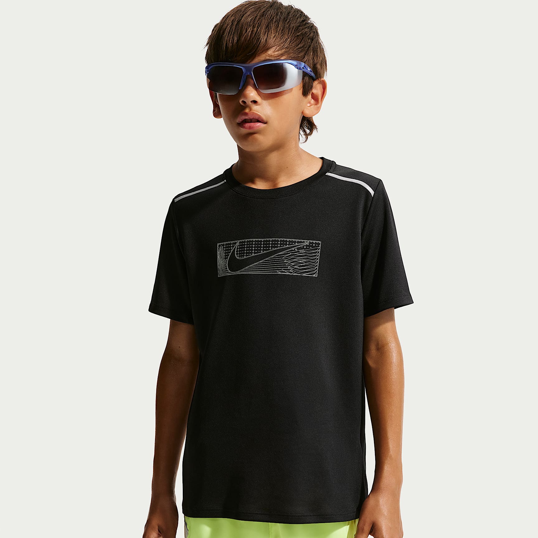 Camisola de manga curta Nike Miler Júnior (Rapaz)
