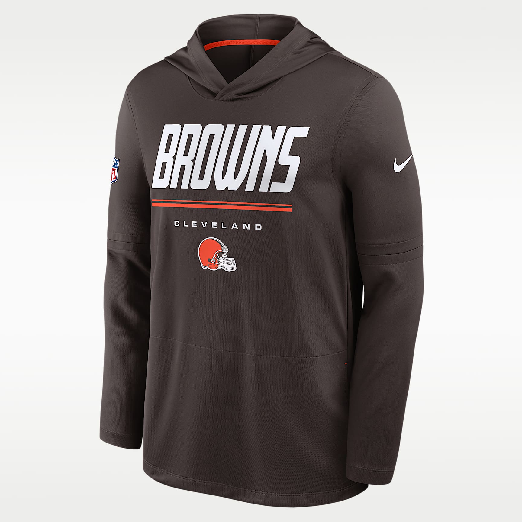 Cleveland Browns Sideline Men's Nike Dri-FIT NFL Long-Sleeve Hooded Top