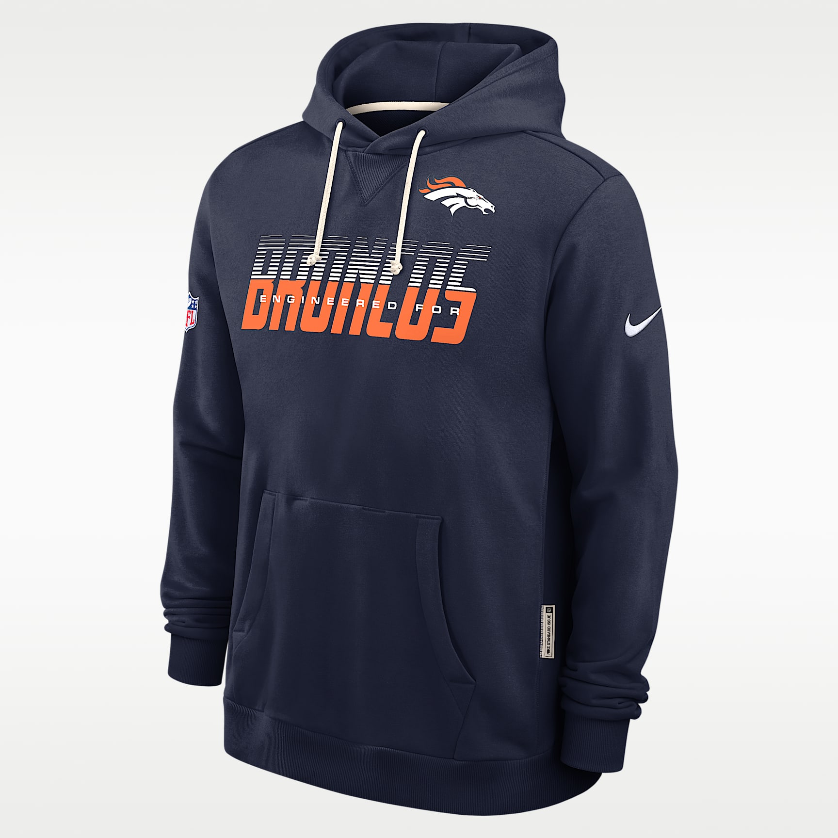 Denver Broncos Sideline Standard Issue Men's Nike Dri-FIT NFL Pullover Hoodie