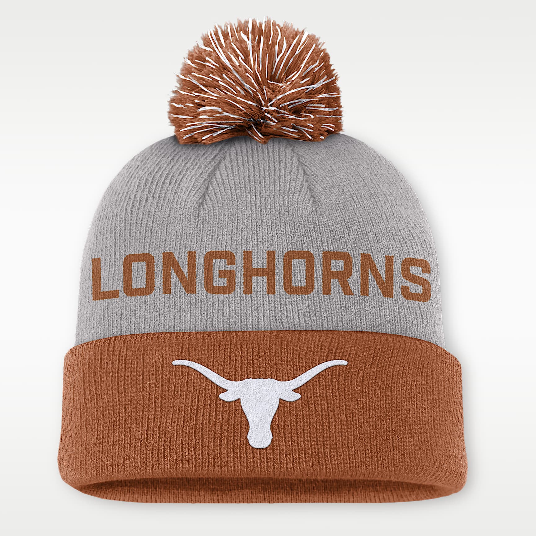 Texas Primetime Peak Men's Nike College Cuffed Pom Beanie