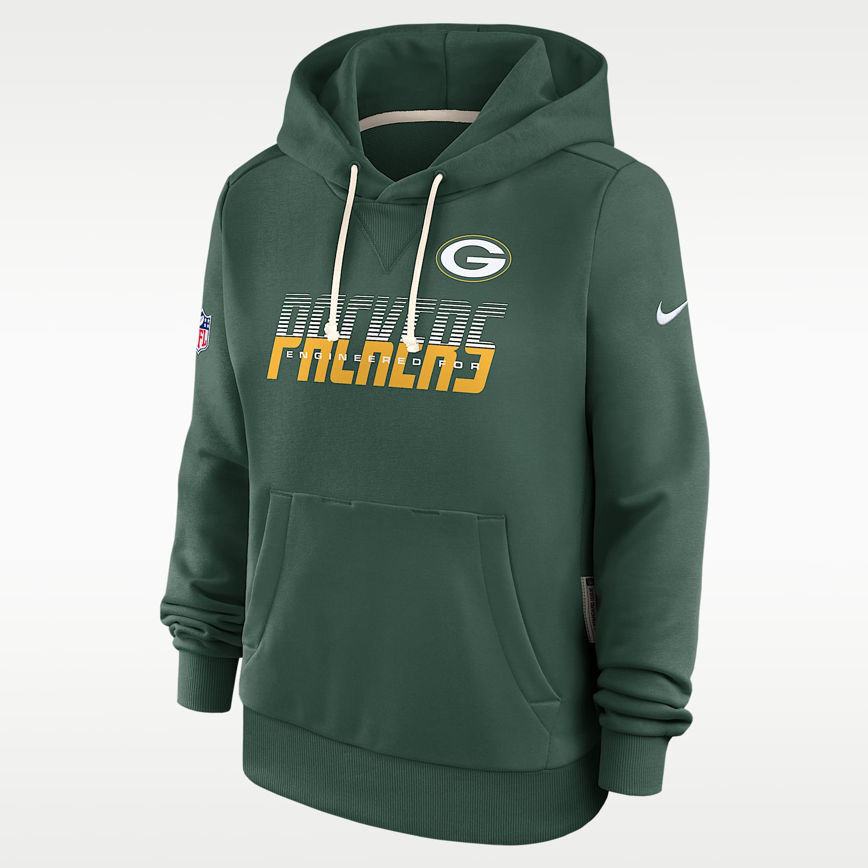 Green Bay Packers Sideline Standard Issue Women's Nike Dri-FIT NFL Pullover Hoodie