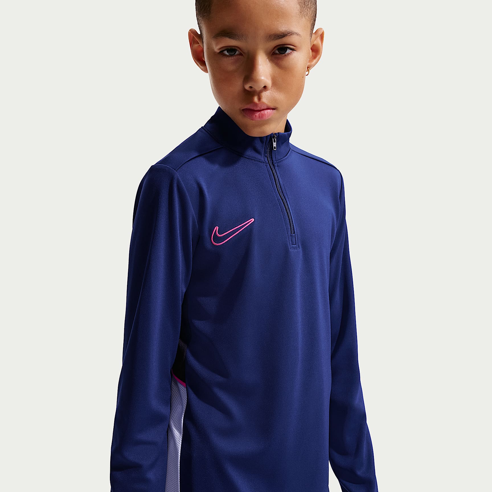 Haut d'entraînement de foot à manches longues et 1/4 de zip Dri-FIT Nike Academy pour ado