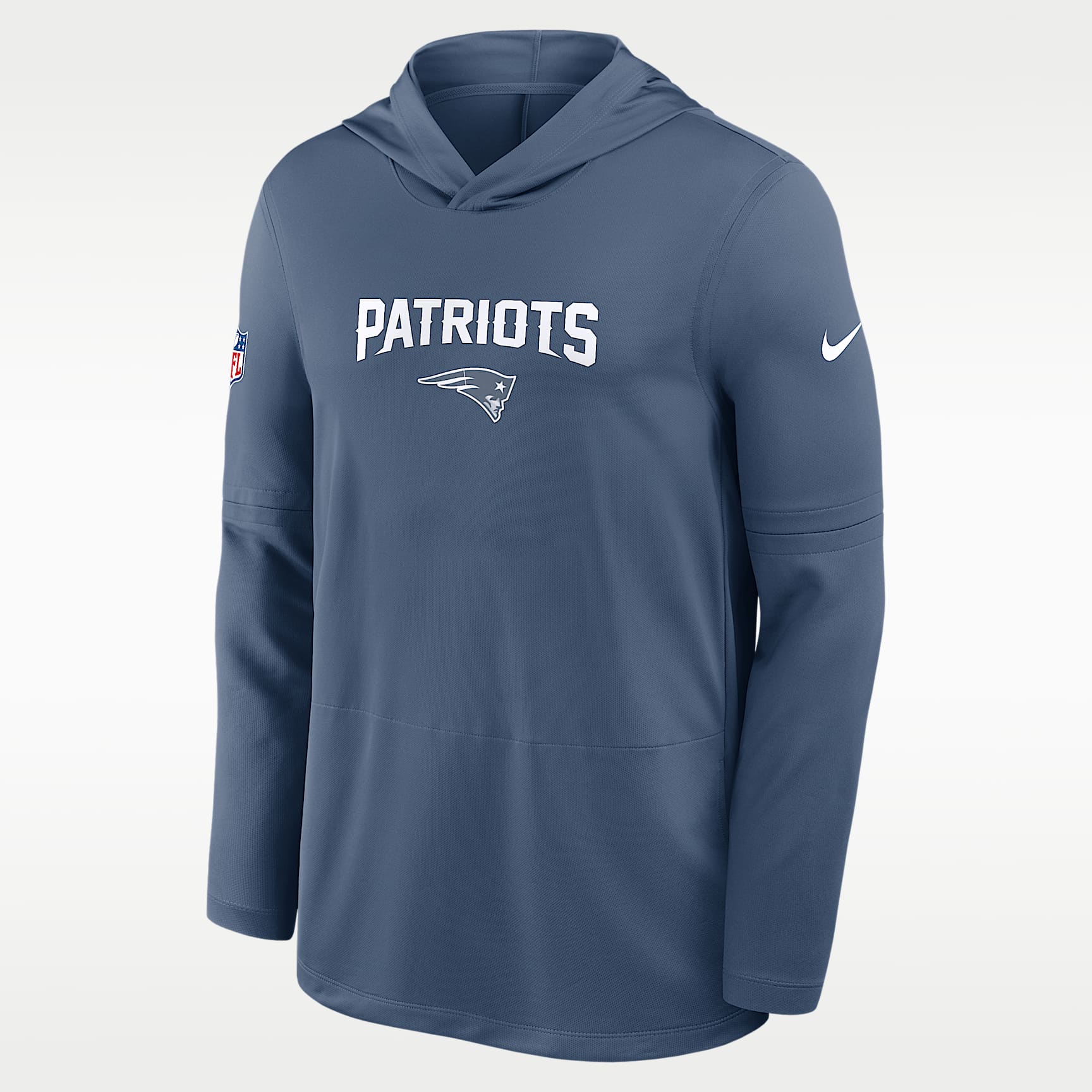 New England Patriots Rivalries Collection Sideline Men's Nike Dri-FIT NFL Long-Sleeve Hooded Top