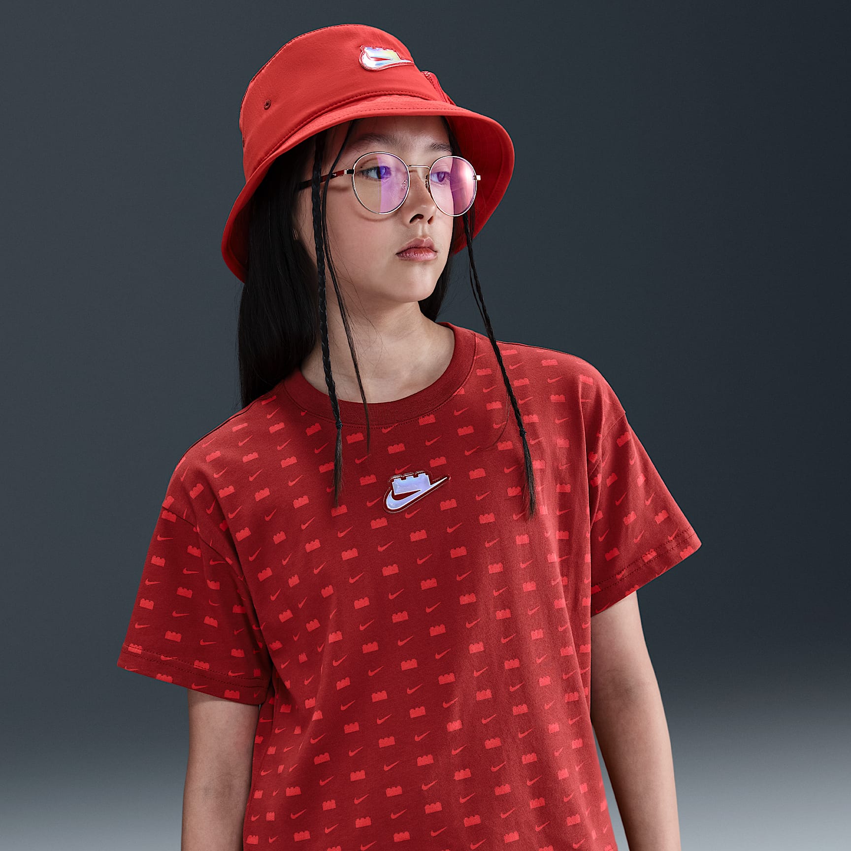 Nike x LEGO® Collection Girls' Cropped T-Shirt