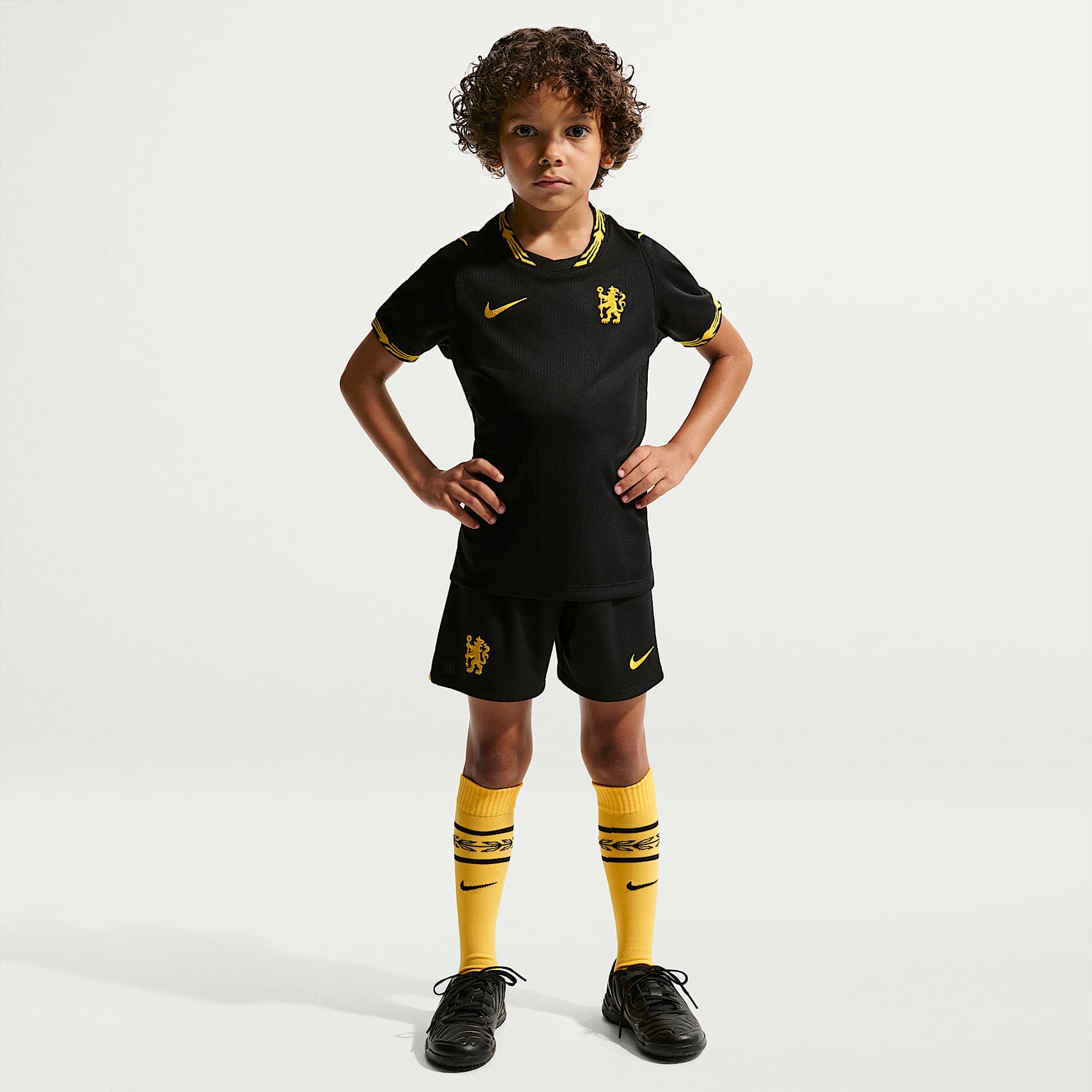 Chelsea FC 2026/27 Stadium Nike Soccer replika fotballdraktsett i tre deler til små barn (bortedrakt)