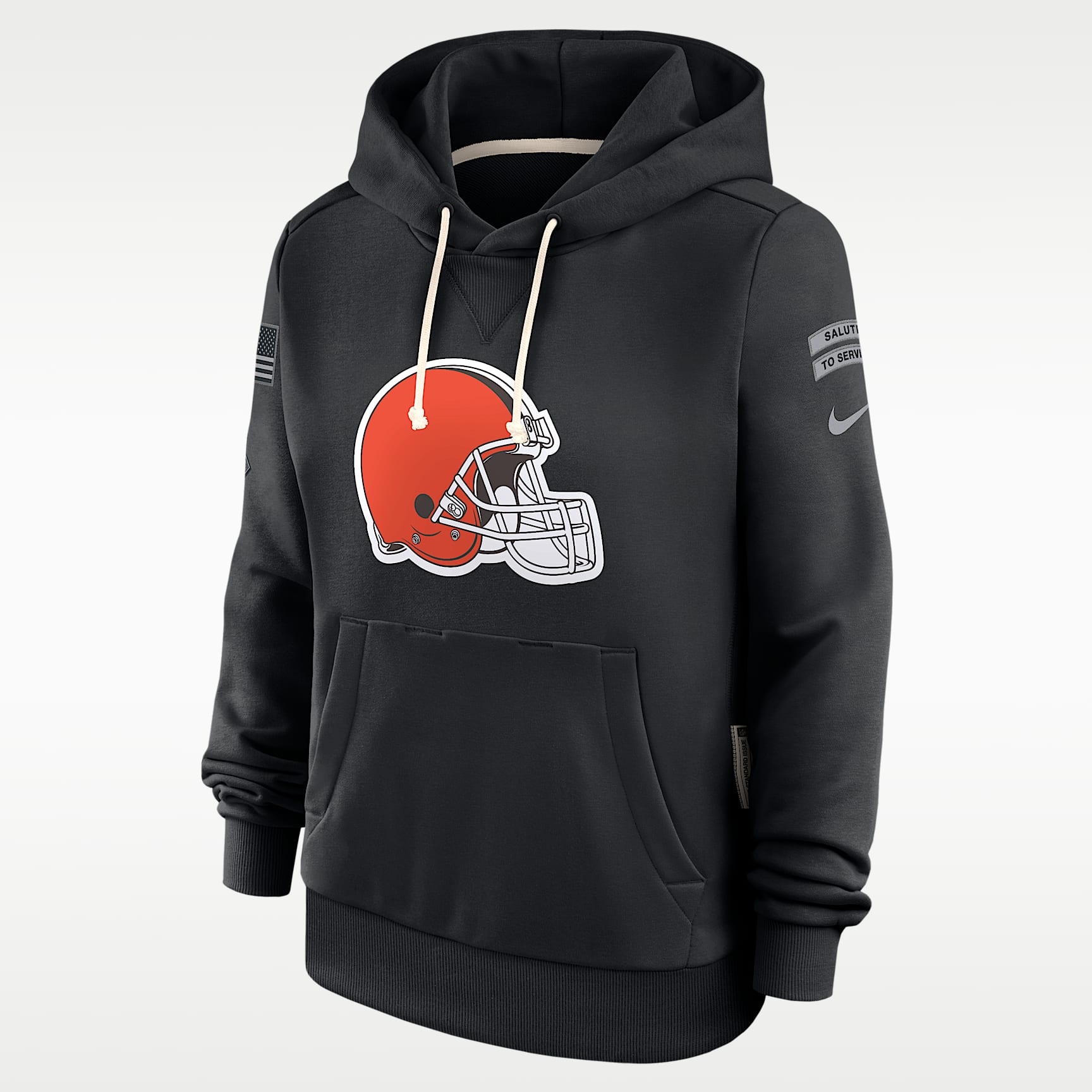 Cleveland Browns Salute to Service Sideline Women's Nike Dri-FIT NFL Pullover Hoodie