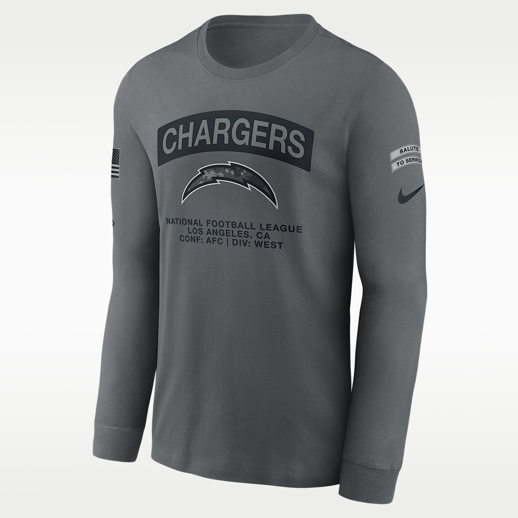 Los Angeles Chargers Salute to Service Men's Nike NFL Long-Sleeve T-Shirt