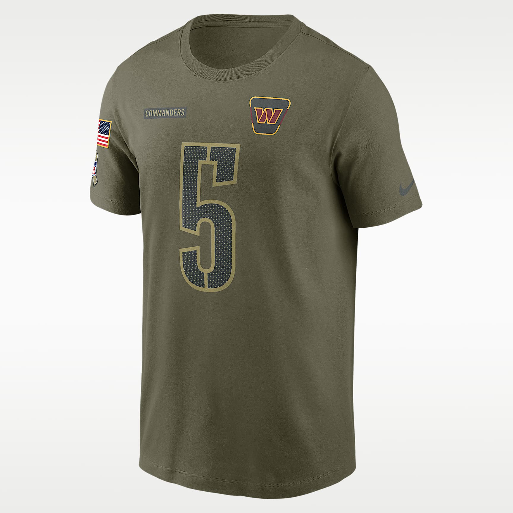 Jayden Daniels Washington Commanders Salute To Service Men’s Nike NFL T-Shirt