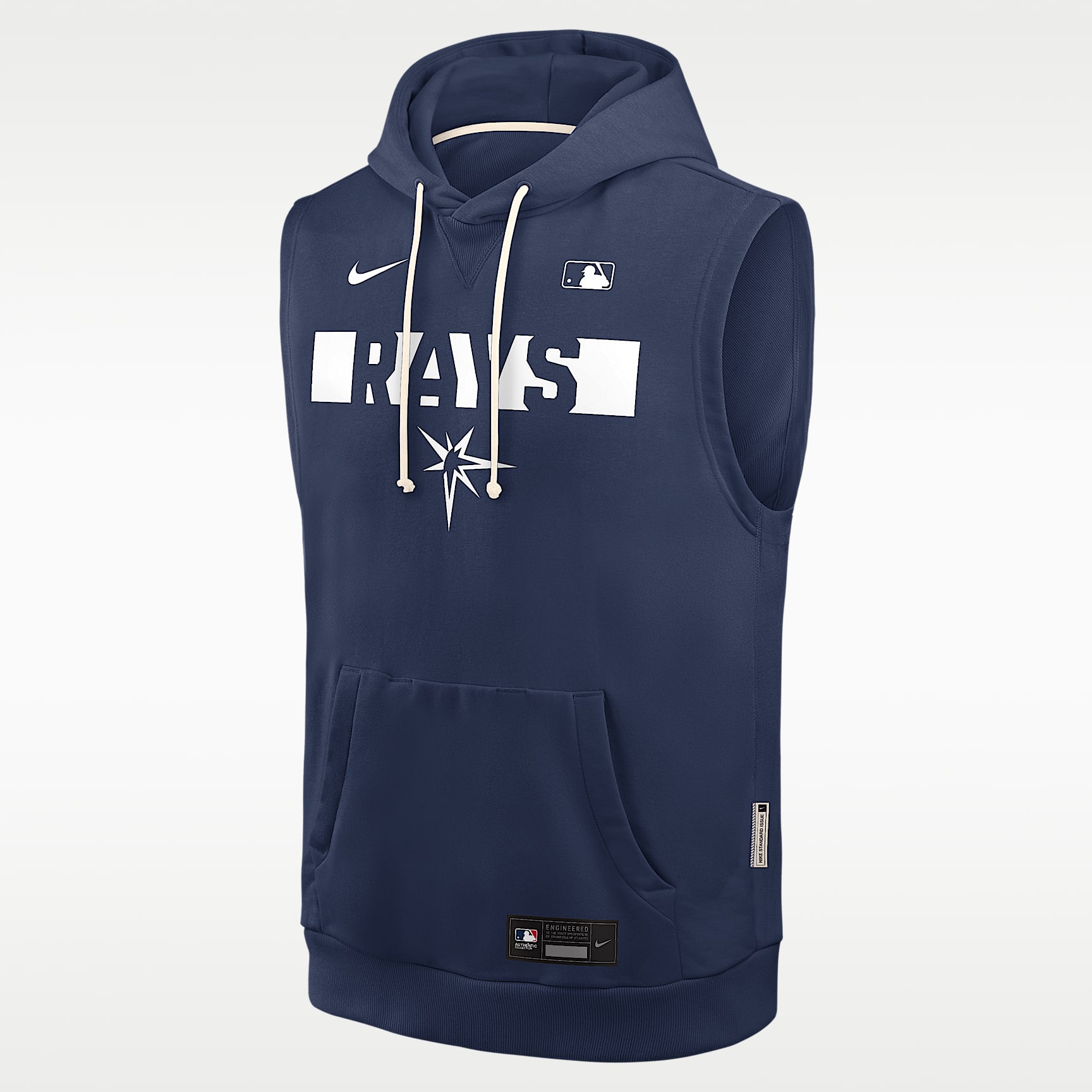 Tampa Bay Rays Authentic Collection Standard Issue Men's Nike Dri-FIT MLB Sleeveless Pullover Hoodie