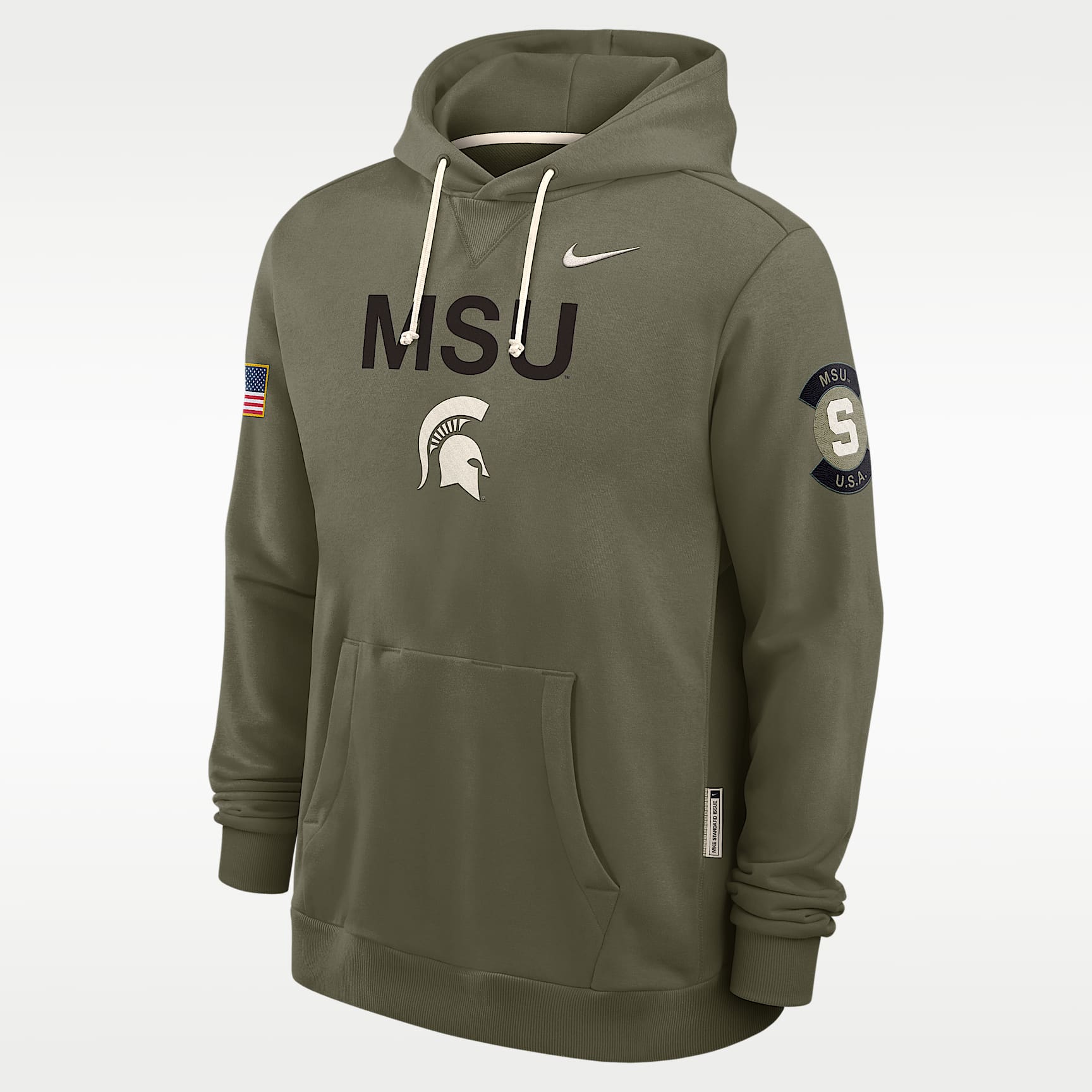 Michigan State 2025 Military Appreciation Men's Nike Dri-FIT College Pullover Hoodie
