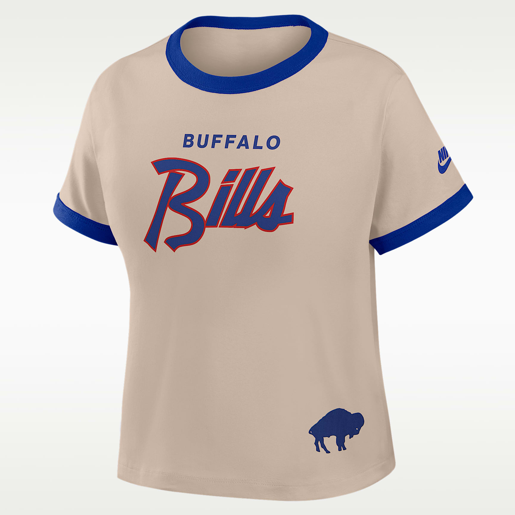 Buffalo Bills Rewind Ringer Mod Women's Nike NFL Cropped T-Shirt
