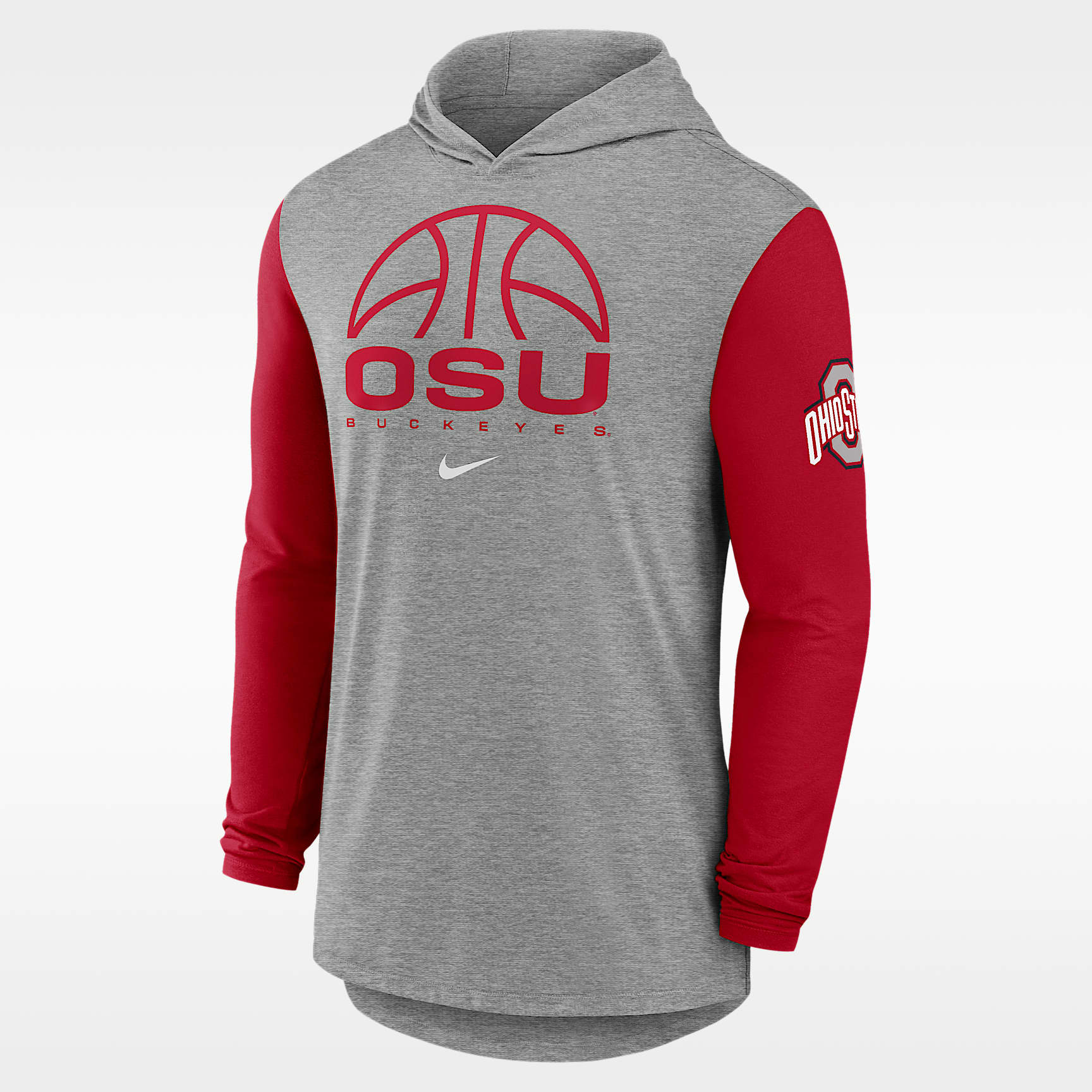 Ohio State Basketball Men's Nike Dri-FIT College Long-Sleeve Hooded T-Shirt