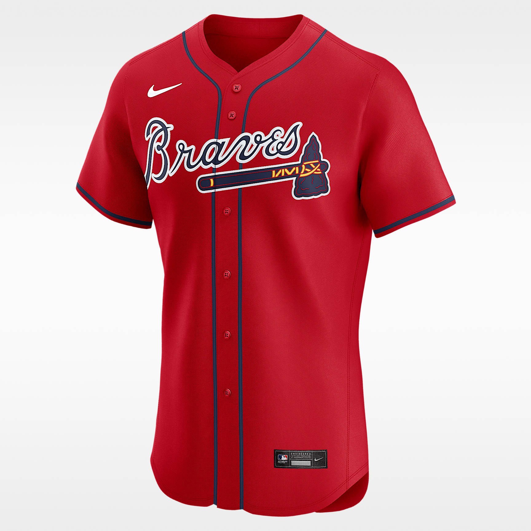 Jersey Nike Dri-FIT ADV de la MLB Elite para hombre Ronald Acuña Jr. Atlanta Braves