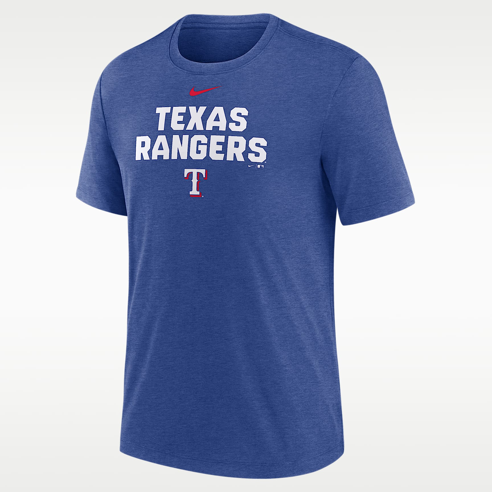 Playera Nike de la MLB para hombre Texas Rangers Stacked
