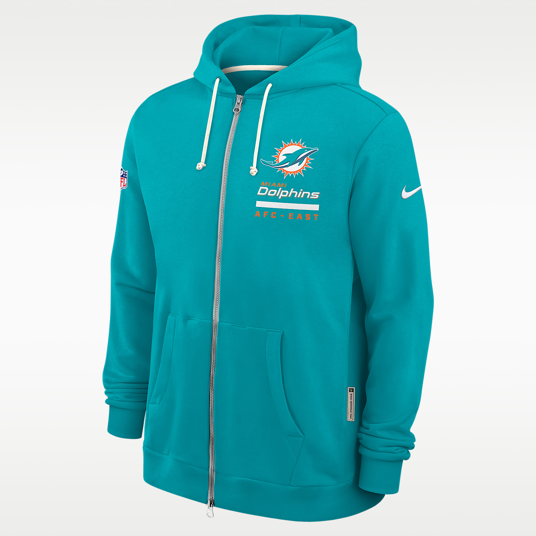 Miami Dolphins Utility Player Sideline Men's Nike Dri-FIT NFL Full-Zip Hoodie