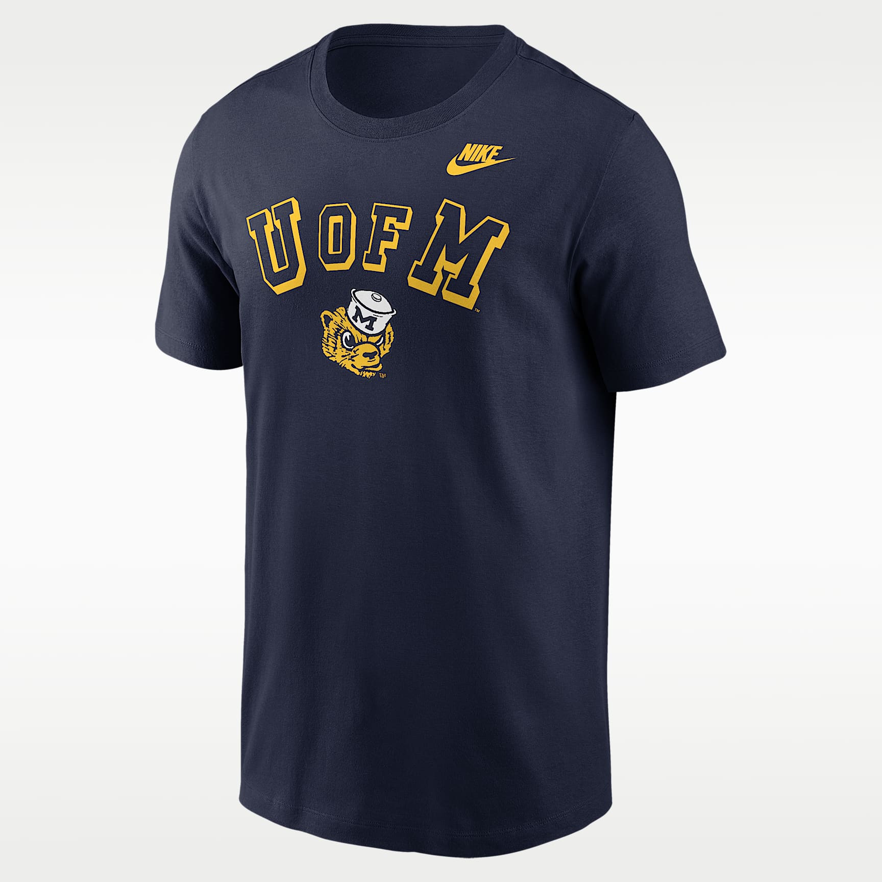 Playera universitaria Nike para hombre Michigan Legacy Nickname