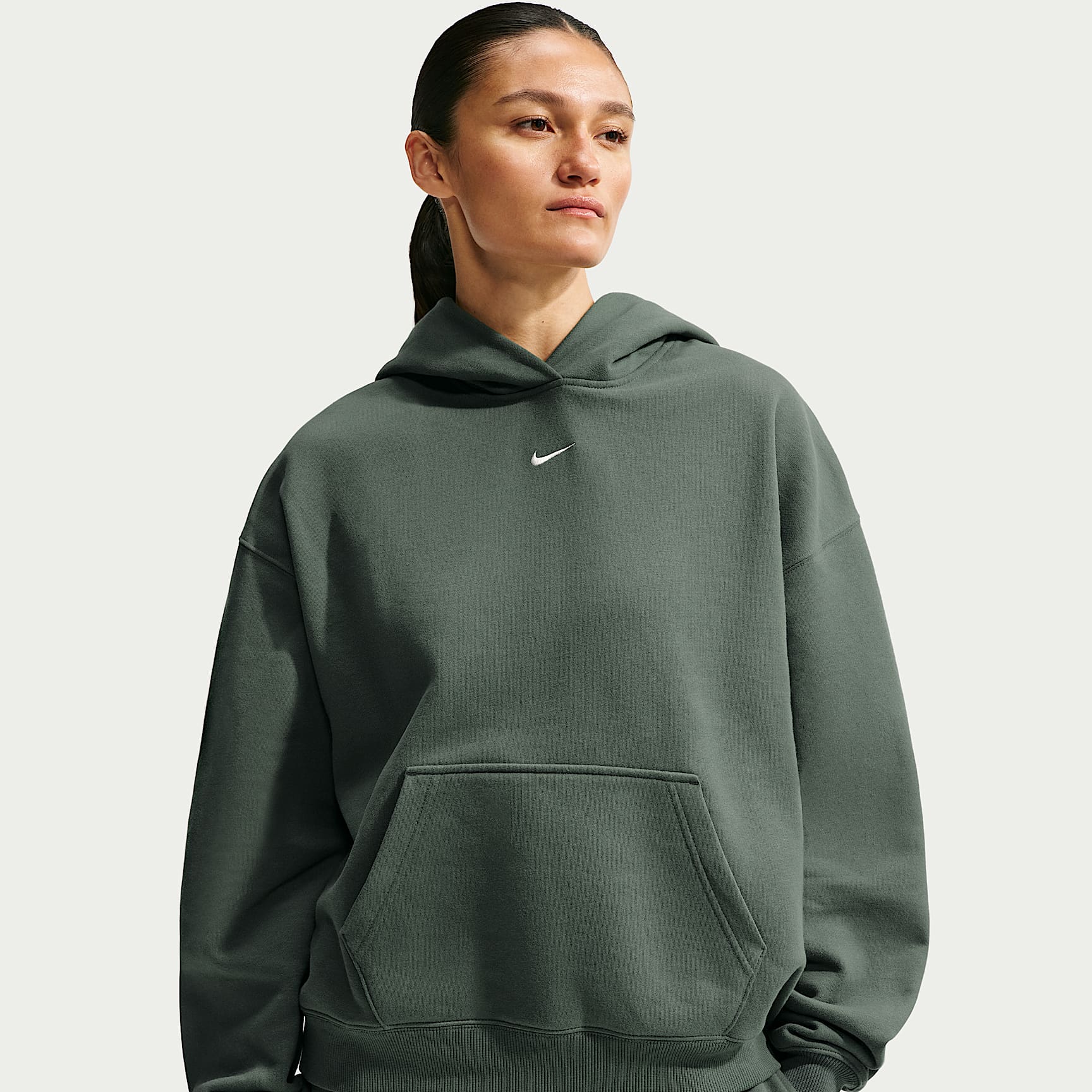 Sudadera con gorro sin cierre oversized para mujer Nike Studio Fleece Medium Weight