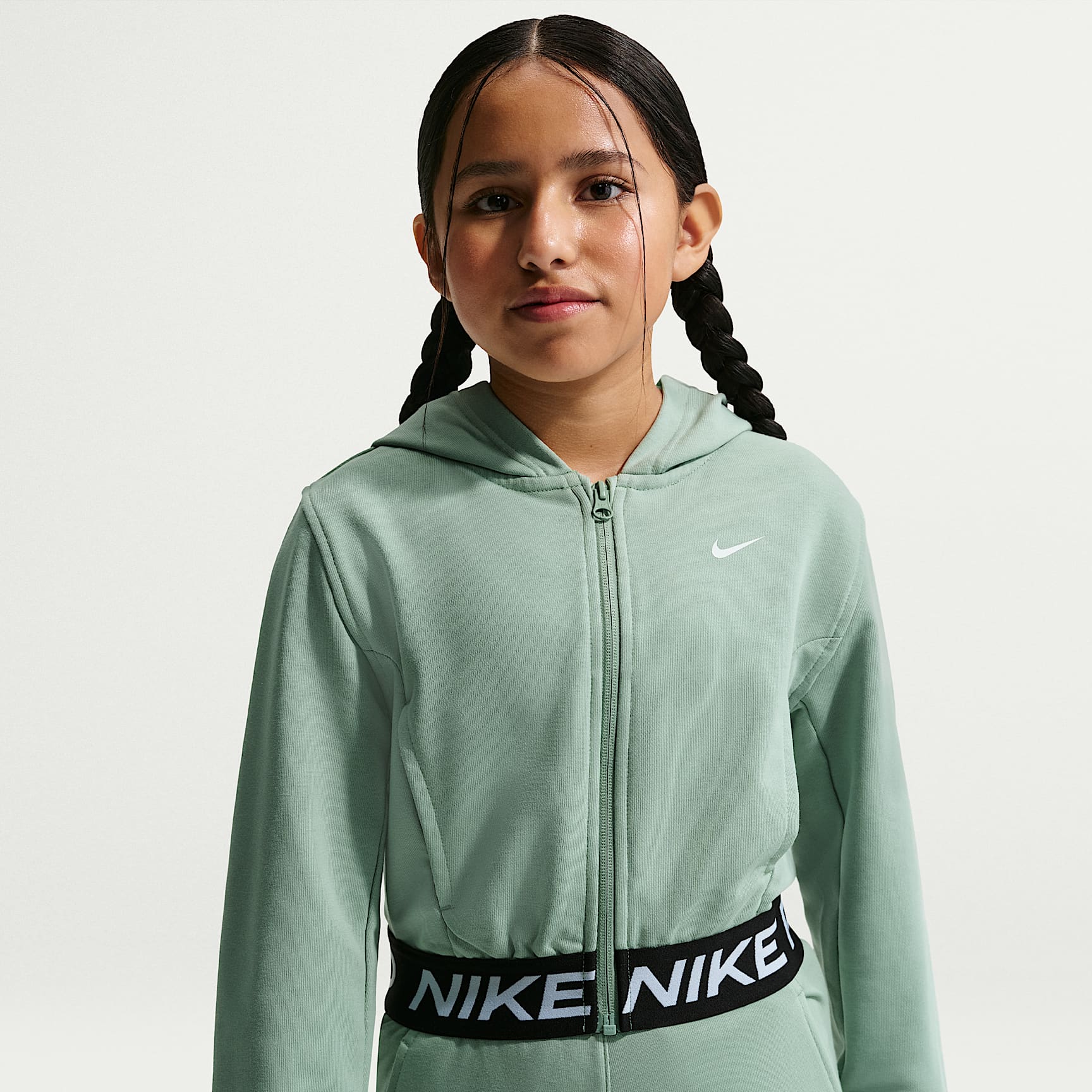 Nike Pro Fleece Big Kids' (Girls') Dri-FIT Full-Zip Hoodie