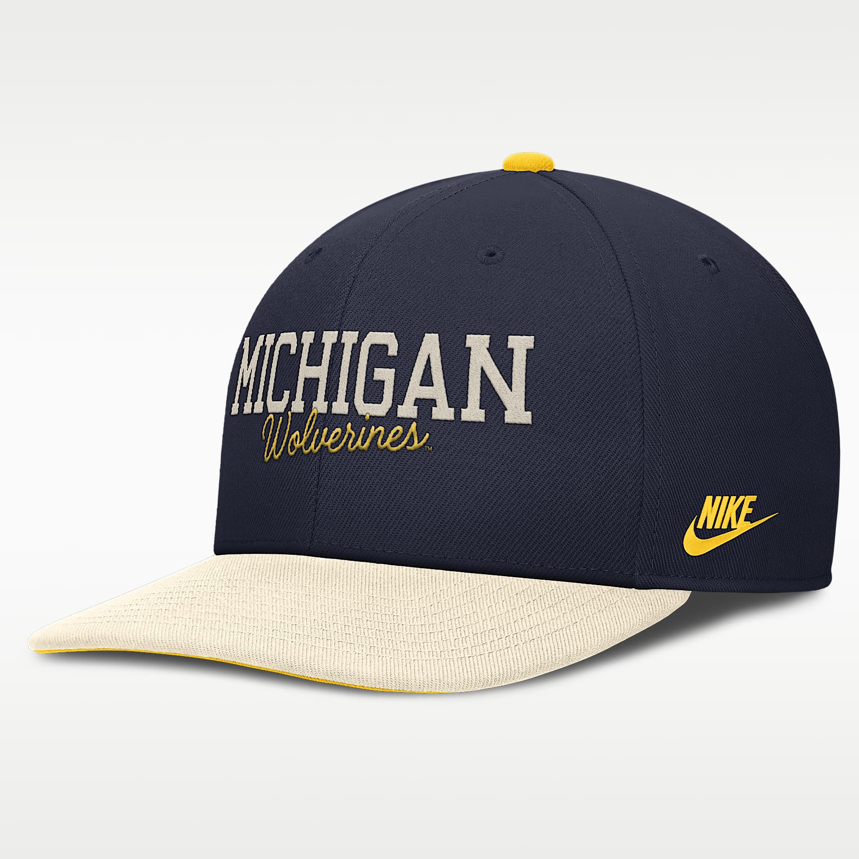 Michigan Legacy Script Men's Nike Dri-FIT College Adjustable Hat