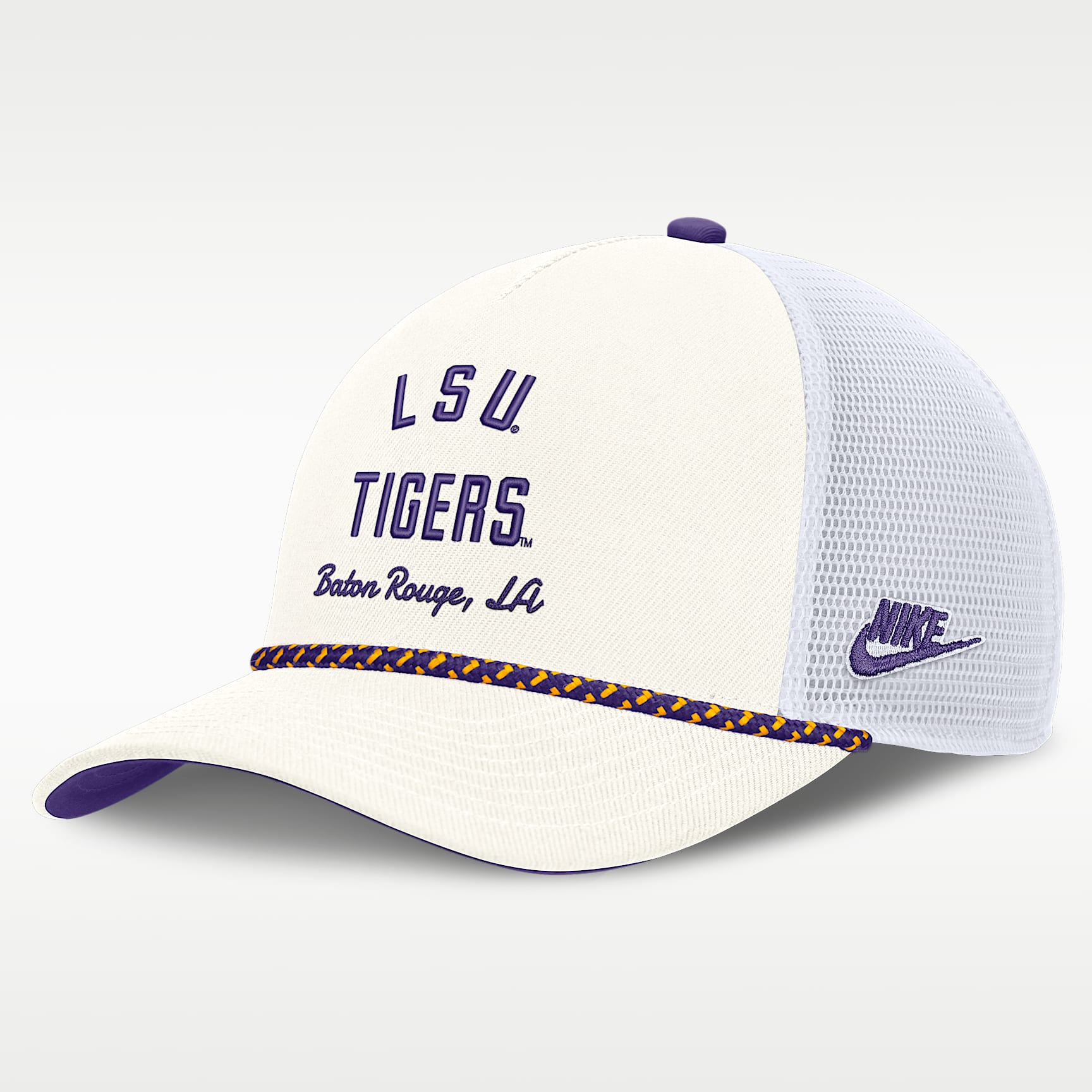 LSU Denim Men's Nike College Trucker Adjustable Hat