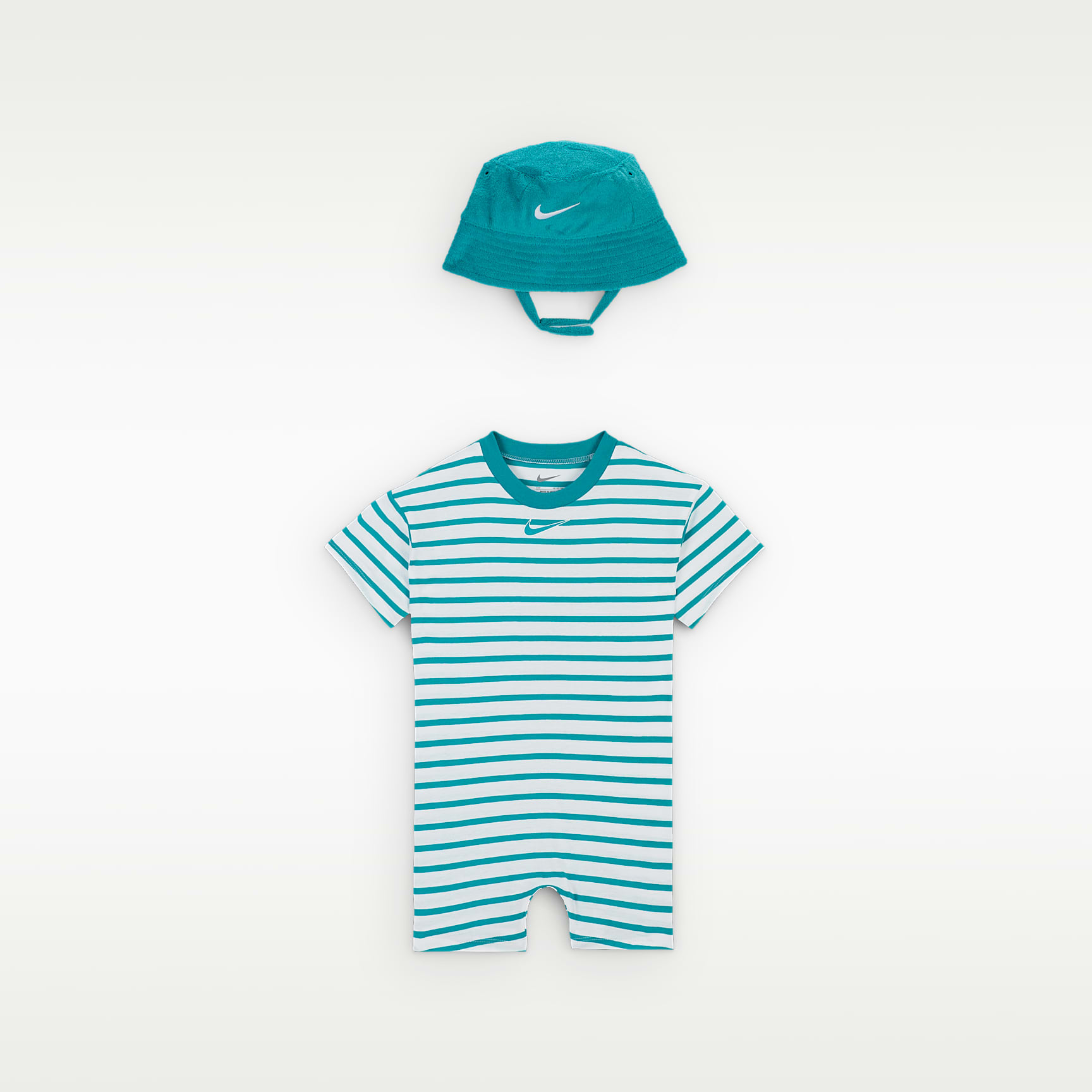 Nike Baby (12-24M) Short Sleeve Romper with Bucket Hat