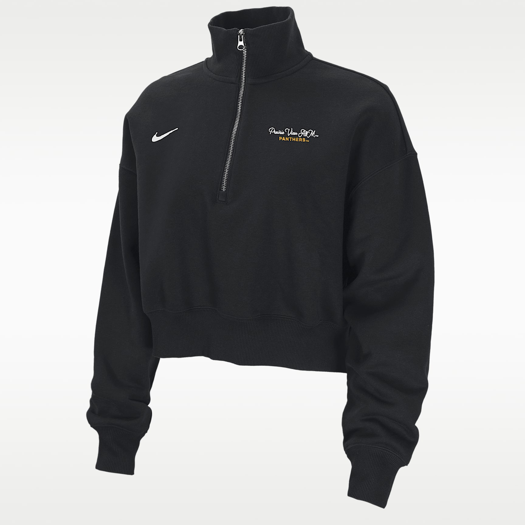 Sudadera con cierre de 1/4 cropped para mujer Nike College Phoenix Fleece (Prairie View A&M University)